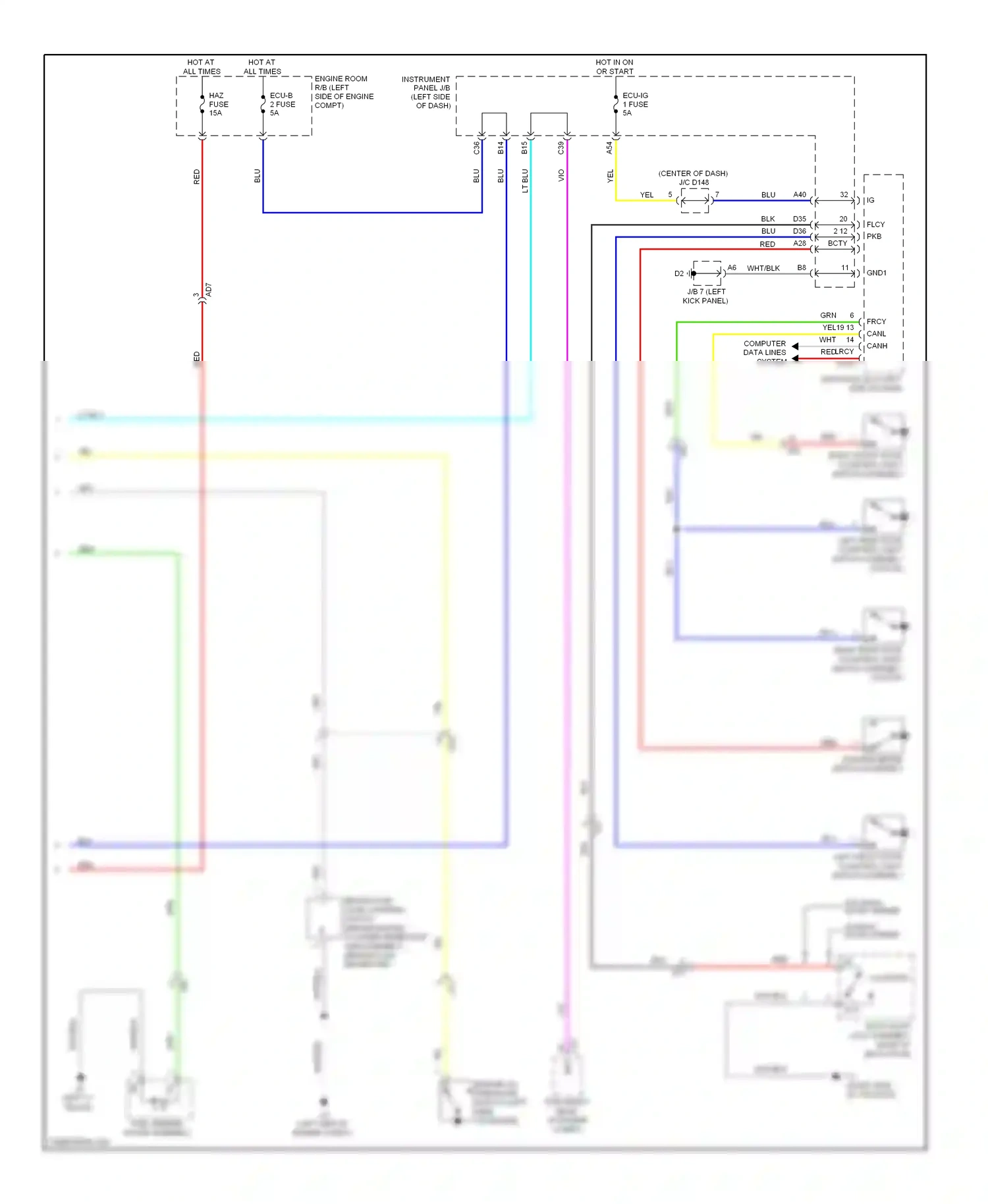 Wiring diagram computer data lines system for Toyota Yaris III (2010-2014) (23 of 49)