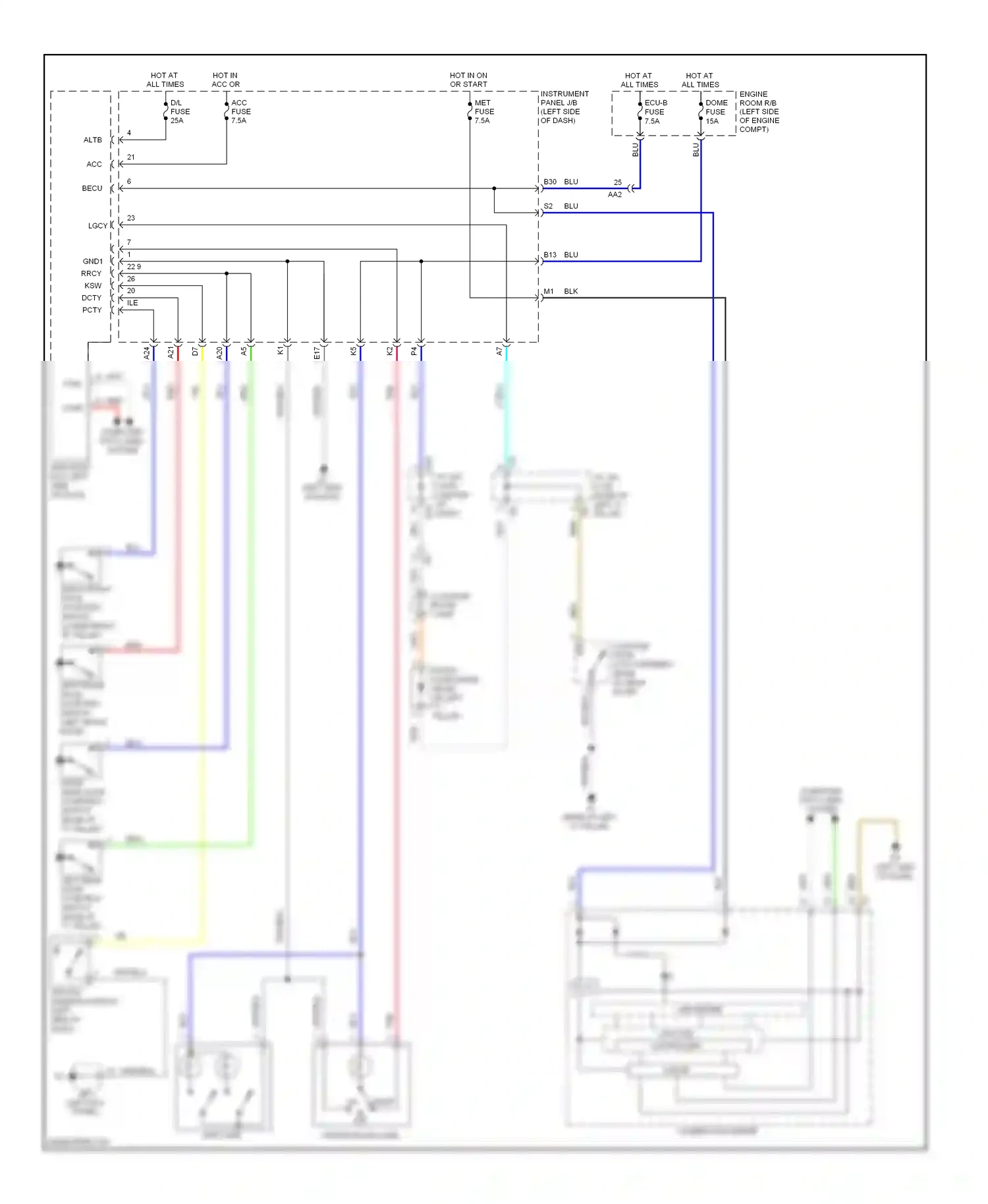 Wiring diagram cpu can controller for Toyota Yaris III (2010-2014) (1 of 4)