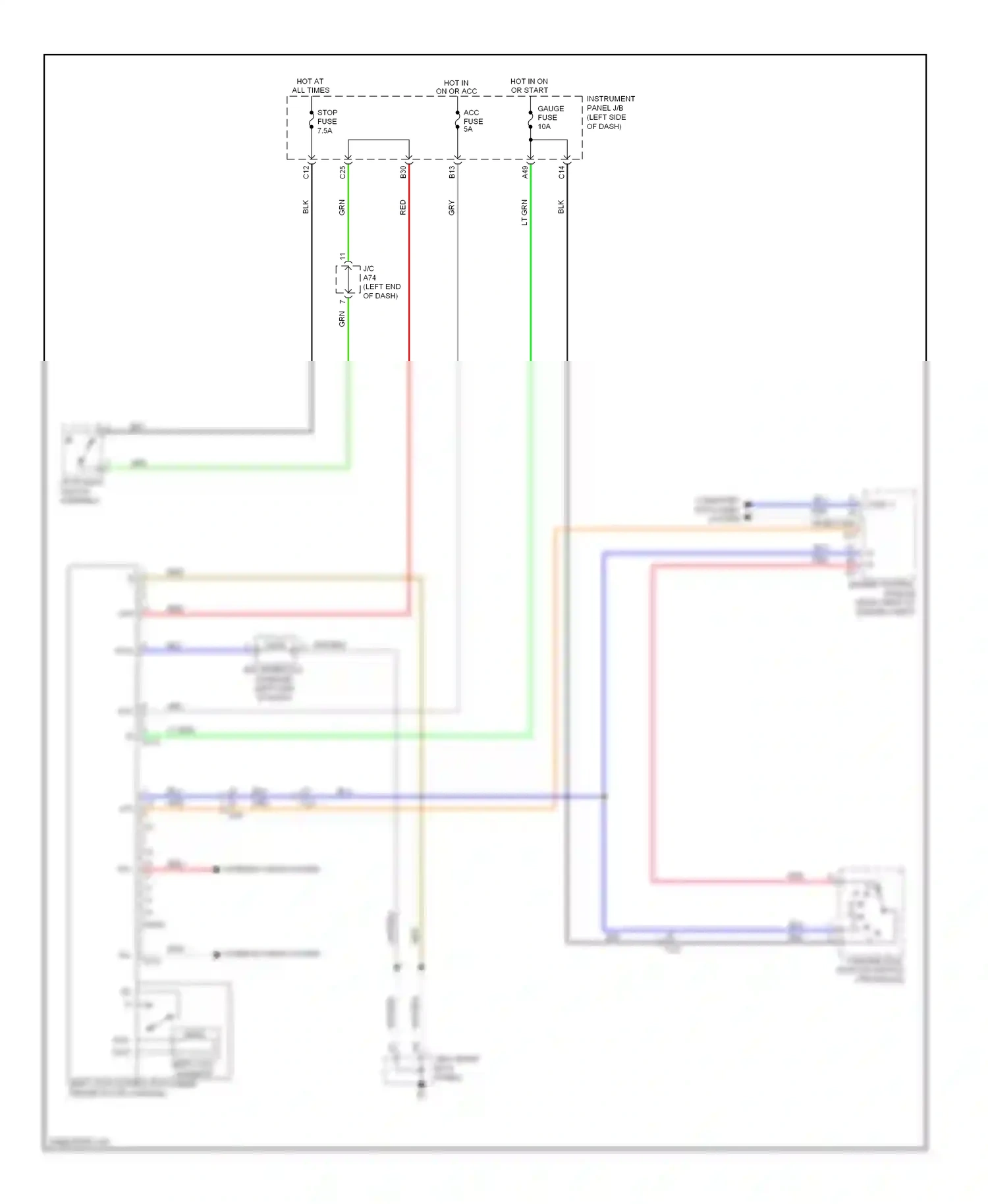 Wiring diagram engine control module for Toyota Yaris III (2010-2014) (2 of 2)