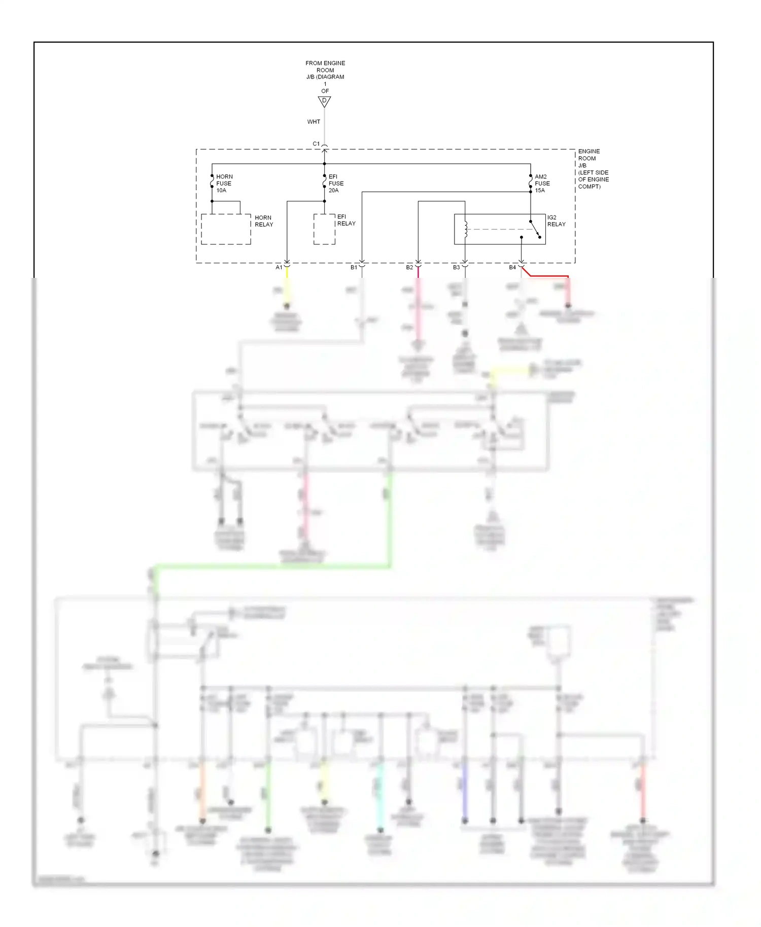 Wiring diagram ignition switch for Toyota Yaris III (2010-2014) (1 of 3)