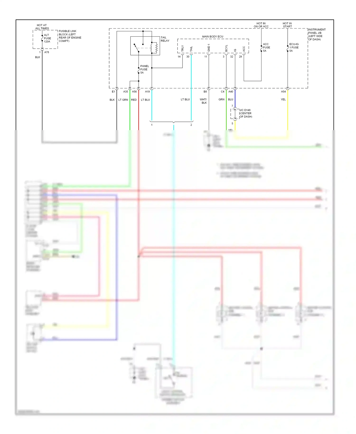 Wiring diagram light control switch headlight dimmer switch assembly for Toyota Yaris III (2010-2014) (1 of 1)