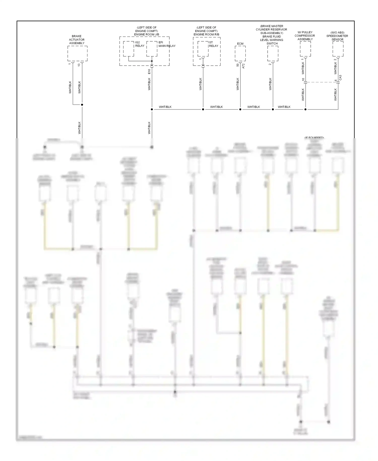 Wiring diagram outer mirror switch assembly for Toyota Yaris III (2010-2014) (1 of 2)