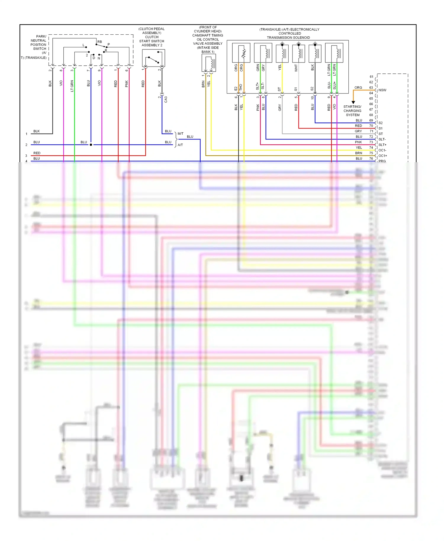 Wiring diagram starting/charging system for Toyota Yaris III (2010-2014) (6 of 6)