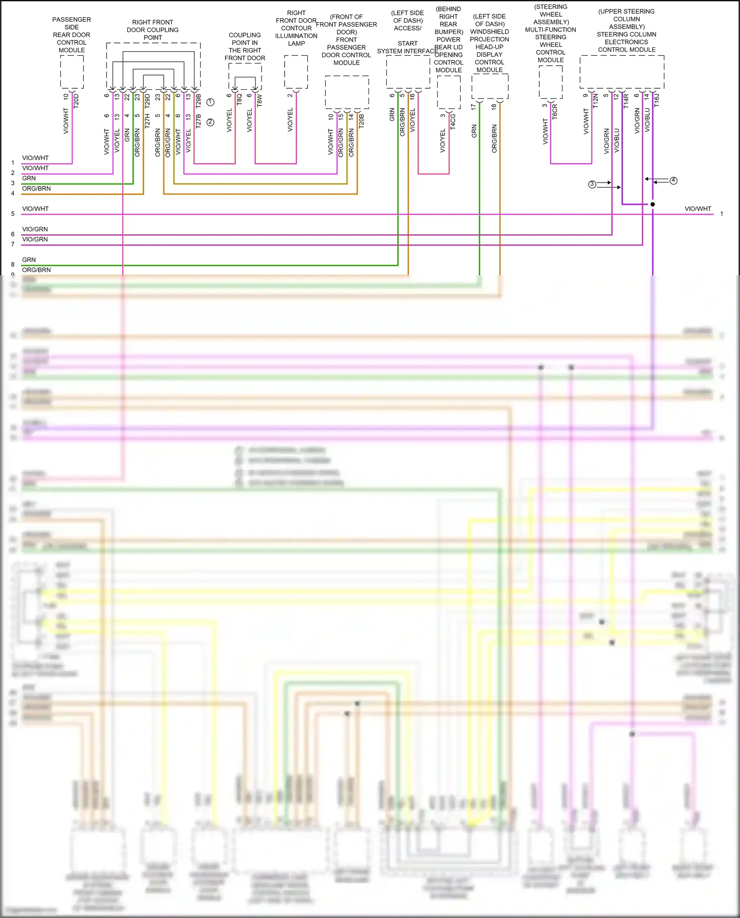 Volkswagen Arteon R I (2020-2024) multi-function steering wheel control module wiring diagram  (1 of 5)