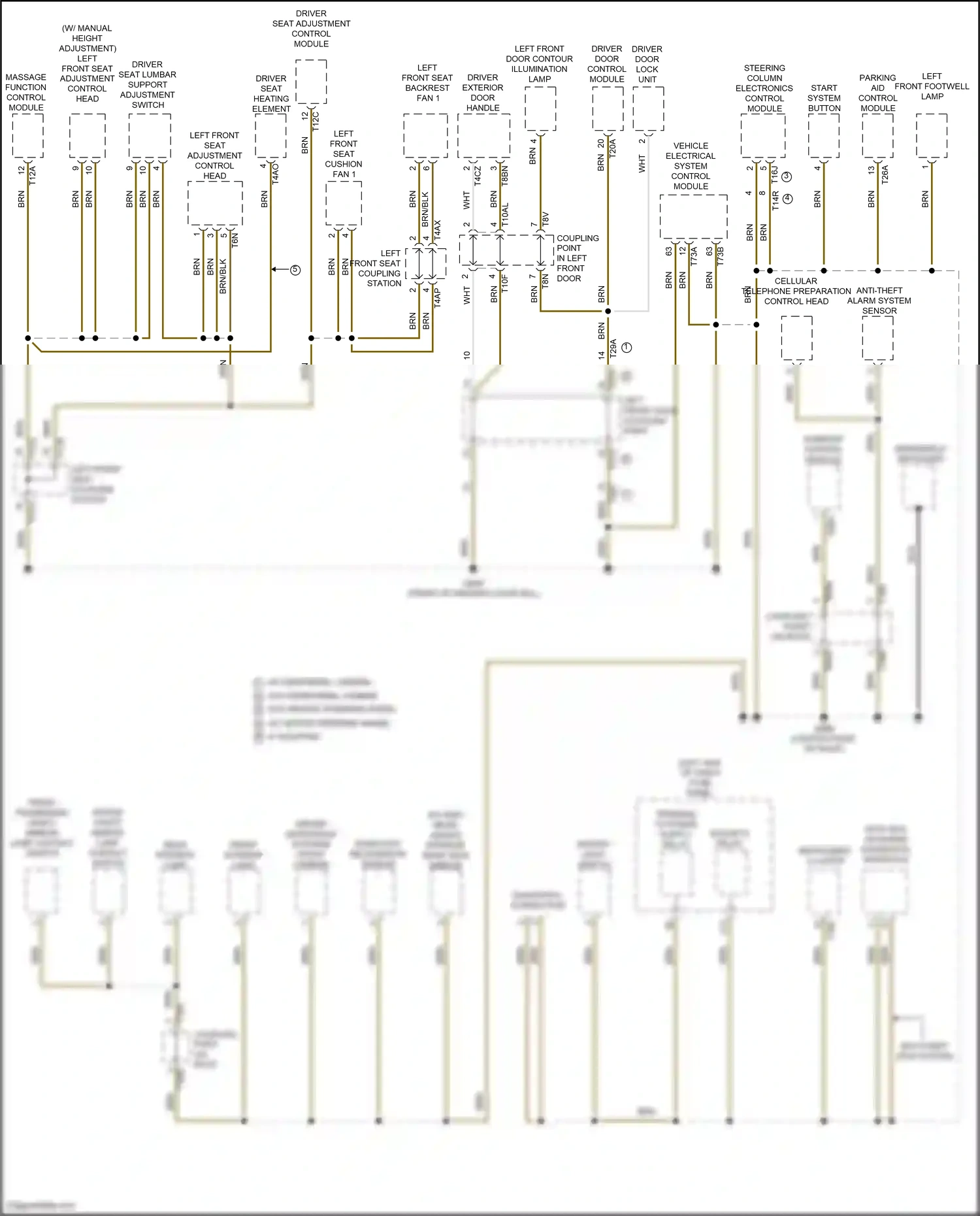 Volkswagen Arteon I facelift (2020-2024) massage function control module wiring diagram  (1 of 3)