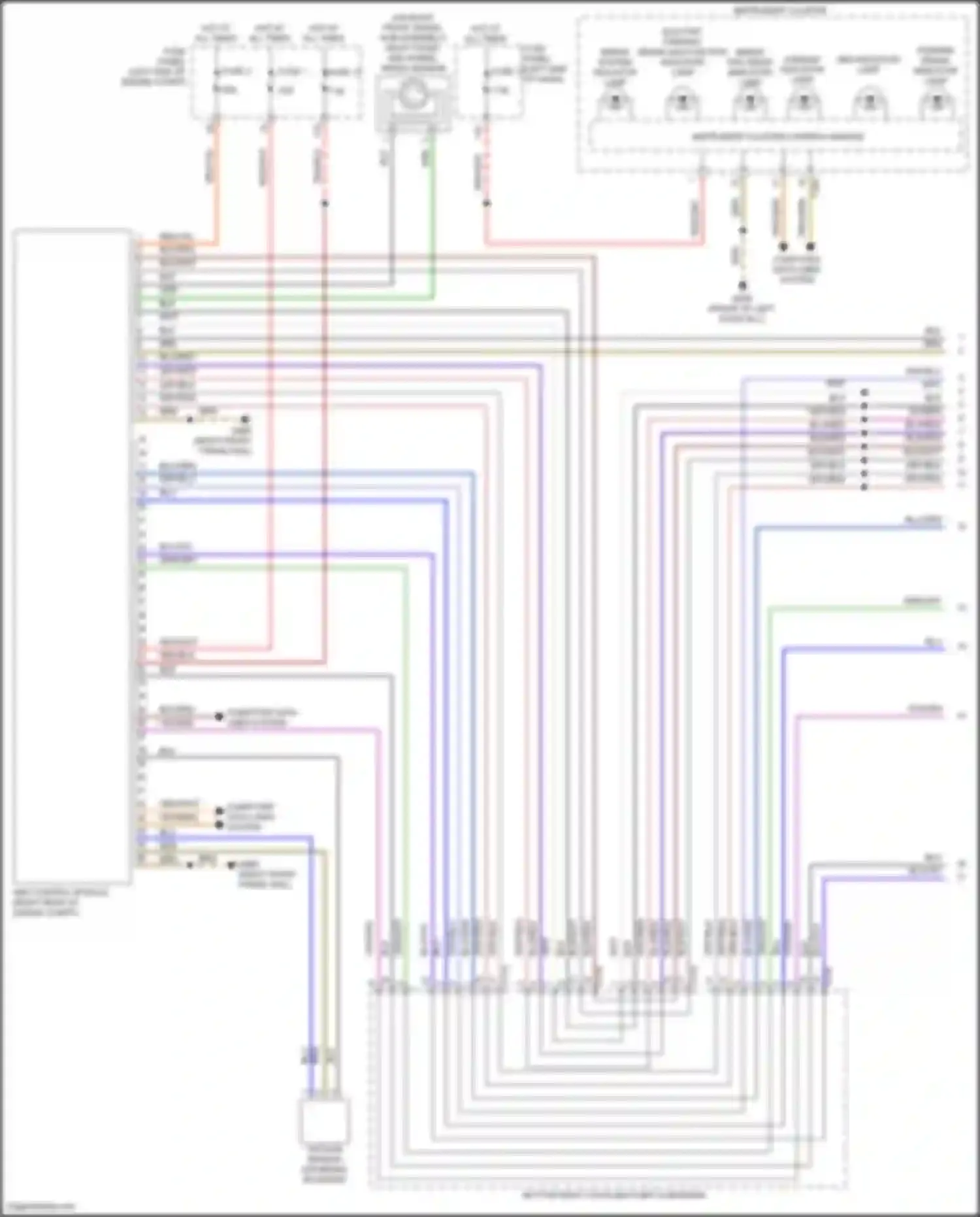 Wiring diagram abs indicator lamp for Volkswagen Atlas Cross Sport I (2019-2023) (1 of 2)