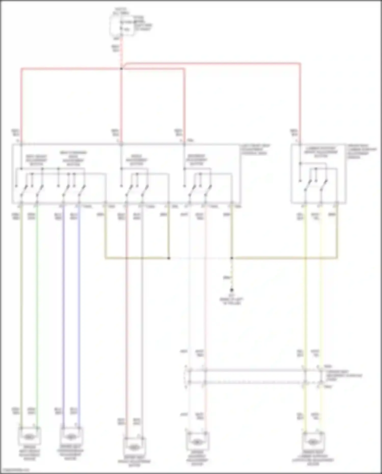 Wiring diagram backrest adjustment button for Volkswagen Atlas Cross Sport I (2019-2023) (1 of 3)