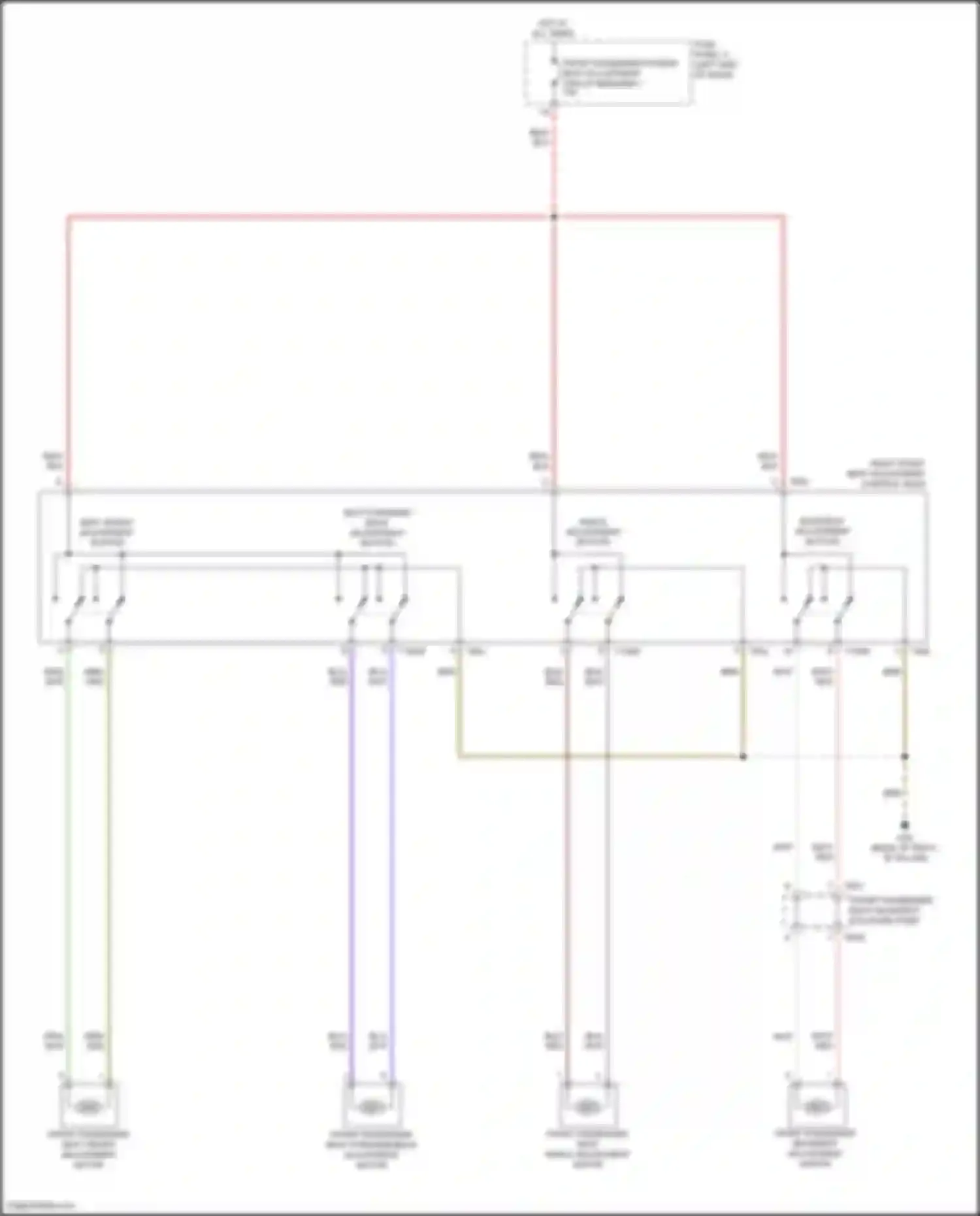 Wiring diagram backrest adjustment button for Volkswagen Atlas Cross Sport I (2019-2023) (3 of 3)