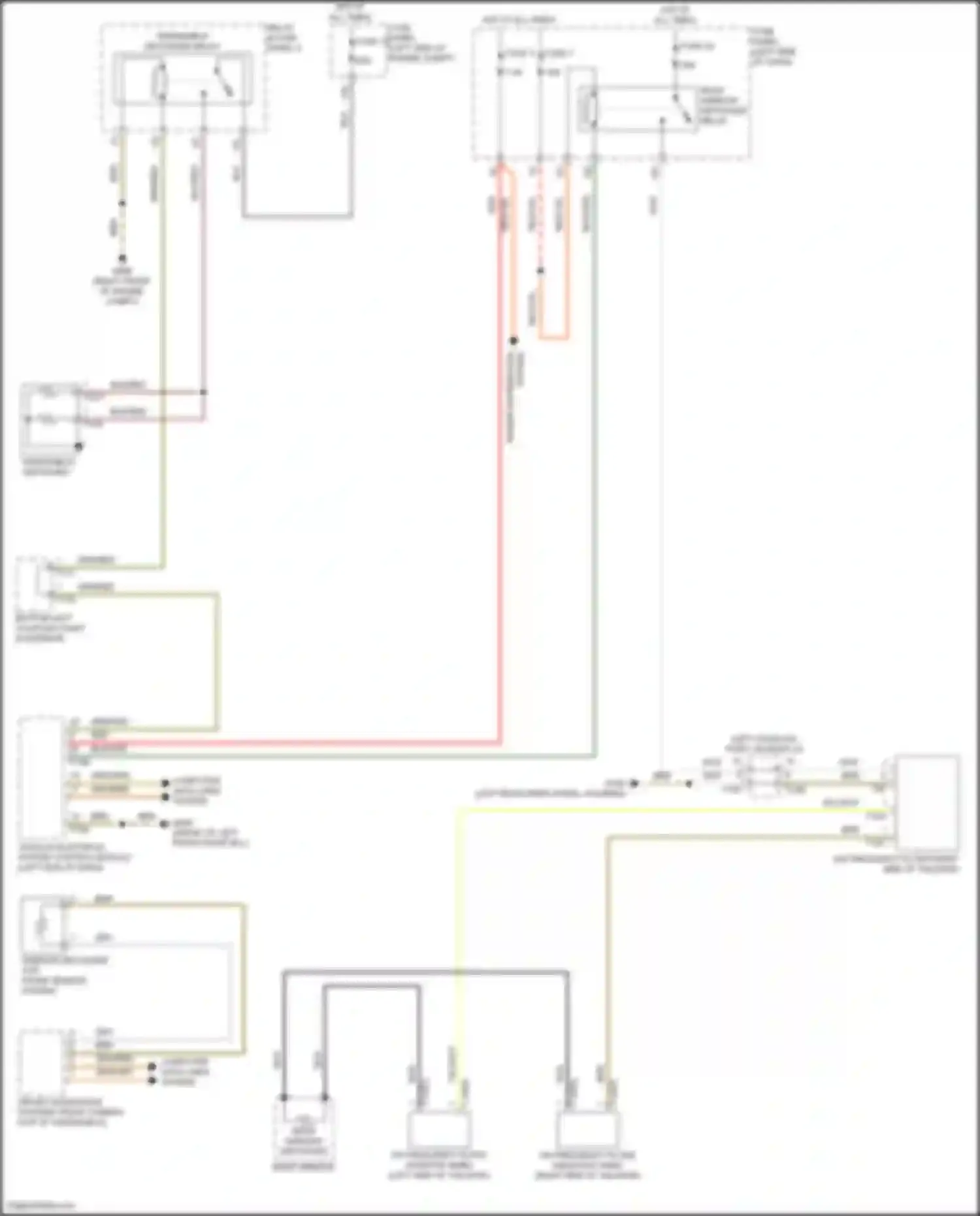 Wiring diagram bottom left coupling point in interior for Volkswagen Atlas Cross Sport I (2019-2023) (19 of 32)
