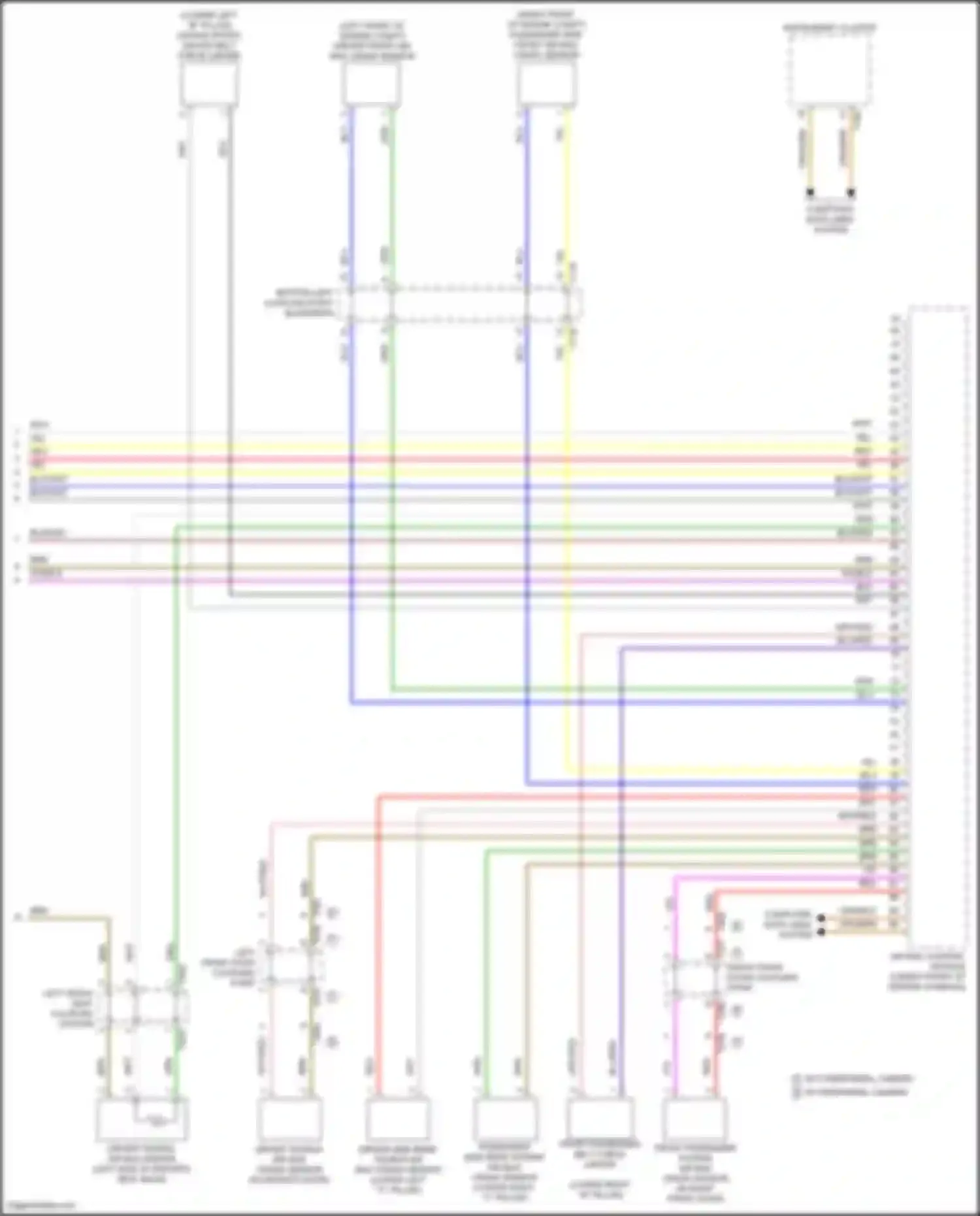 Wiring diagram bottom left coupling point in interior for Volkswagen Atlas Cross Sport I (2019-2023) (20 of 32)
