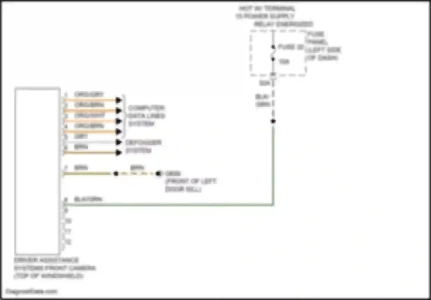 Wiring diagram defogger system for Volkswagen Atlas Cross Sport I (2019-2023) (1 of 5)