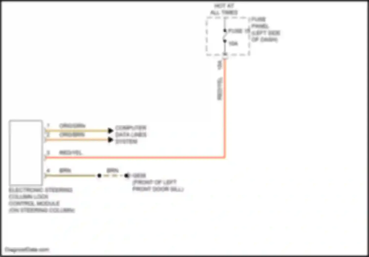 Wiring diagram electronic steering column lock control module for Volkswagen Atlas Cross Sport I (2019-2023) (5 of 5)