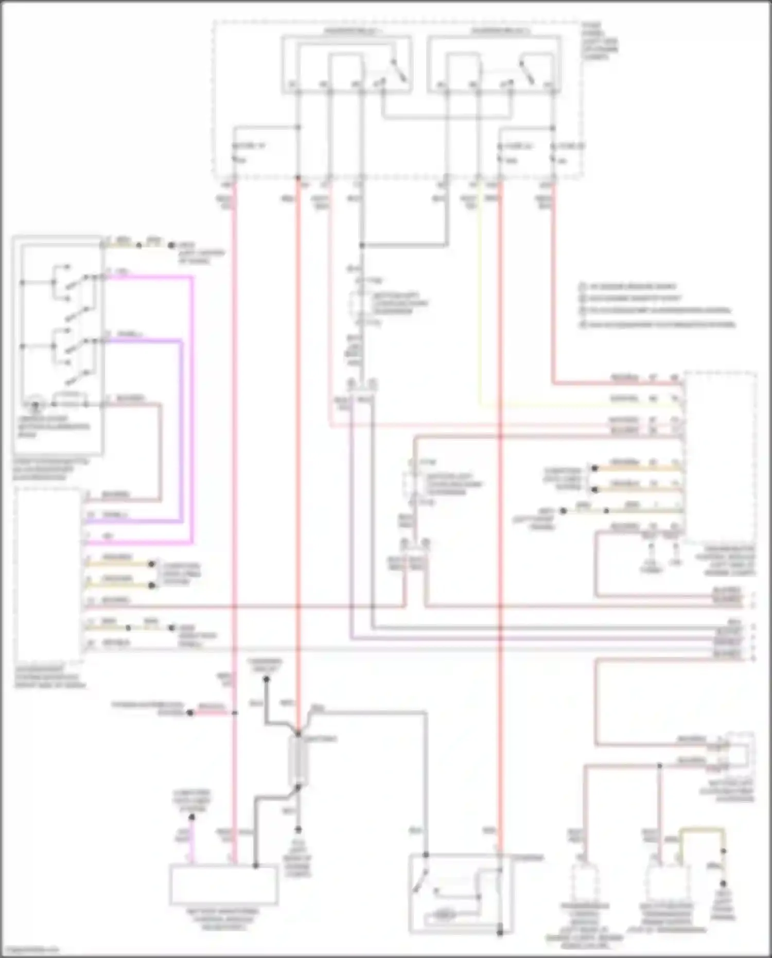 Wiring diagram ignition start button illumination bulb for Volkswagen Atlas Cross Sport I (2019-2023) (2 of 2)