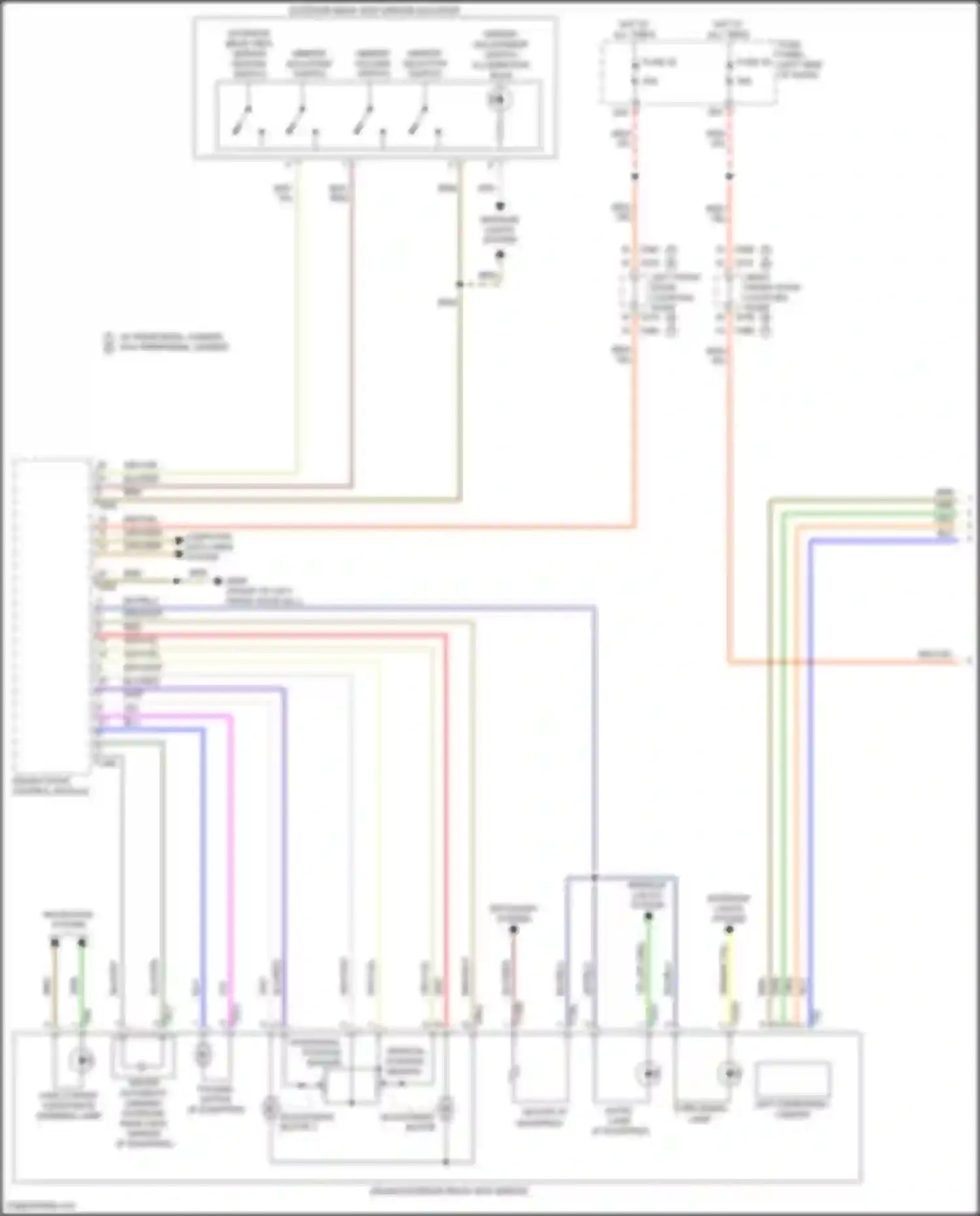 Wiring diagram lane change assistance warning lamp for Volkswagen Atlas Cross Sport I (2019-2023) (2 of 4)