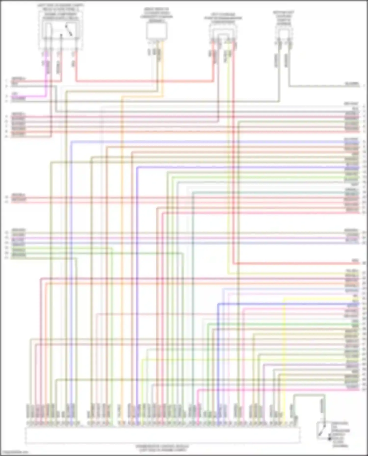 Wiring diagram left coupling point in engine/motor compartment for Volkswagen Atlas Cross Sport I (2019-2023) (15 of 18)