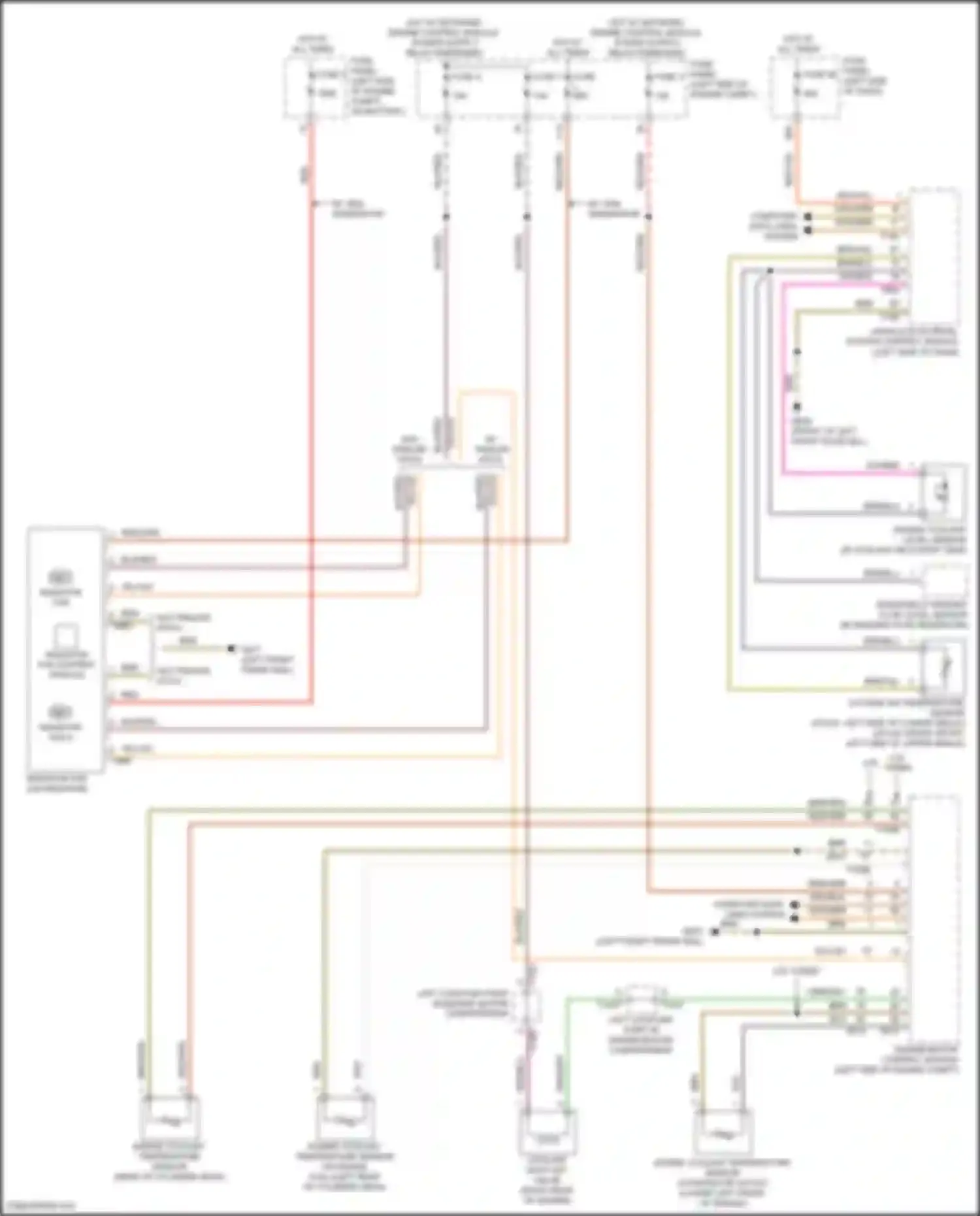 Wiring diagram left coupling point in engine/motor compartment for Volkswagen Atlas Cross Sport I (2019-2023) (11 of 18)