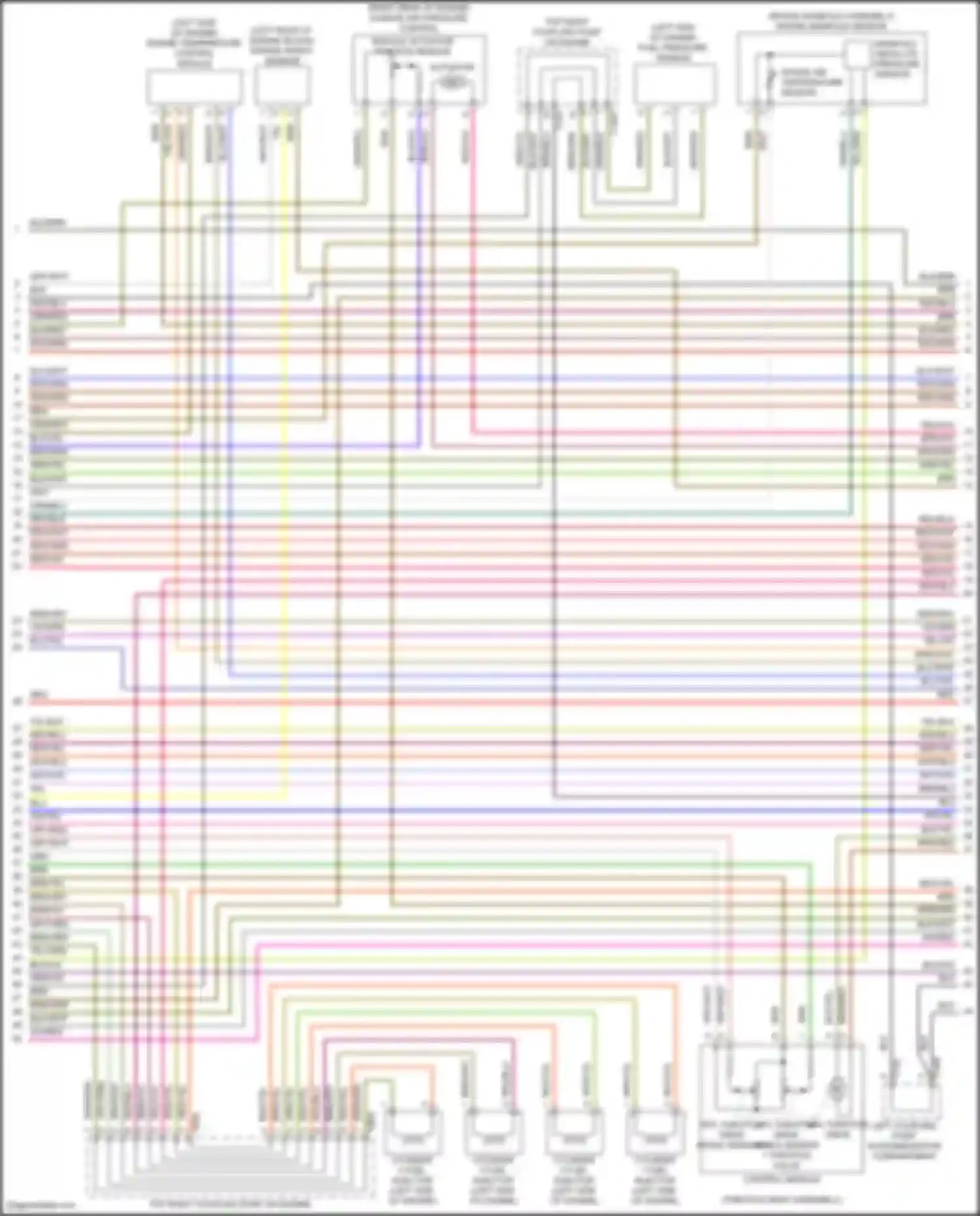 Wiring diagram left coupling point in engine/motor compartment for Volkswagen Atlas Cross Sport I (2019-2023) (16 of 18)