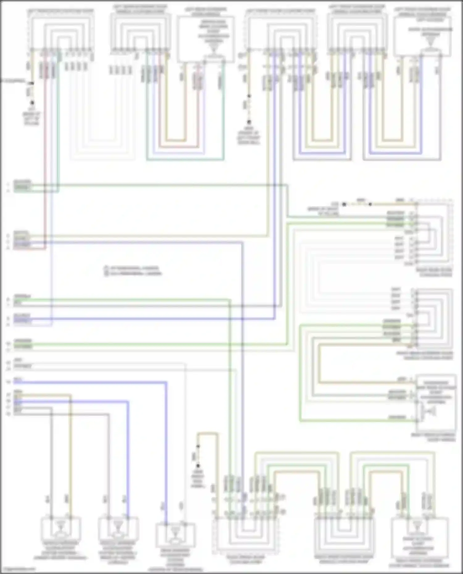 Wiring diagram left front door coupling point for Volkswagen Atlas Cross Sport I (2019-2023) (11 of 21)
