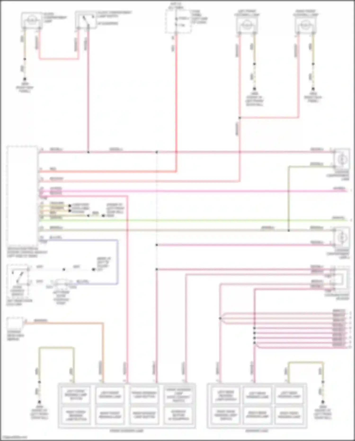 Wiring diagram left front reading lamp for Volkswagen Atlas Cross Sport I (2019-2023) (1 of 1)