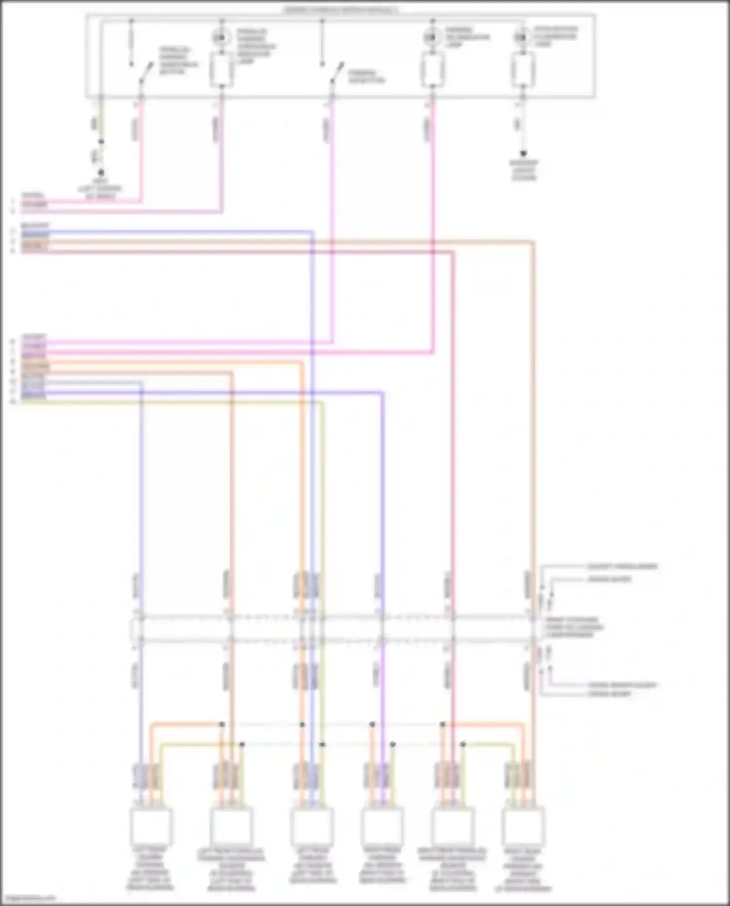 Wiring diagram left rear parallel parking assistance sensor for Volkswagen Atlas Cross Sport I (2019-2023) (1 of 1)