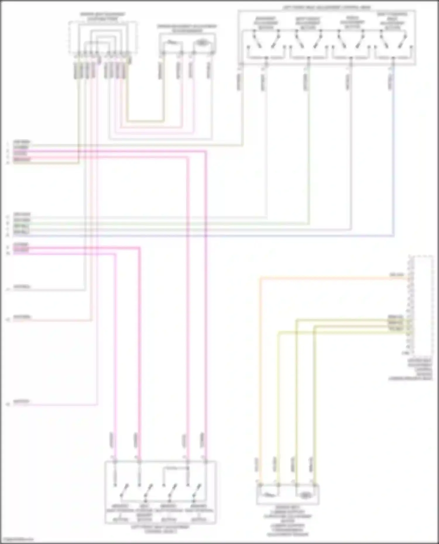 Wiring diagram memory seat position 2 button for Volkswagen Atlas Cross Sport I (2019-2023) (1 of 2)