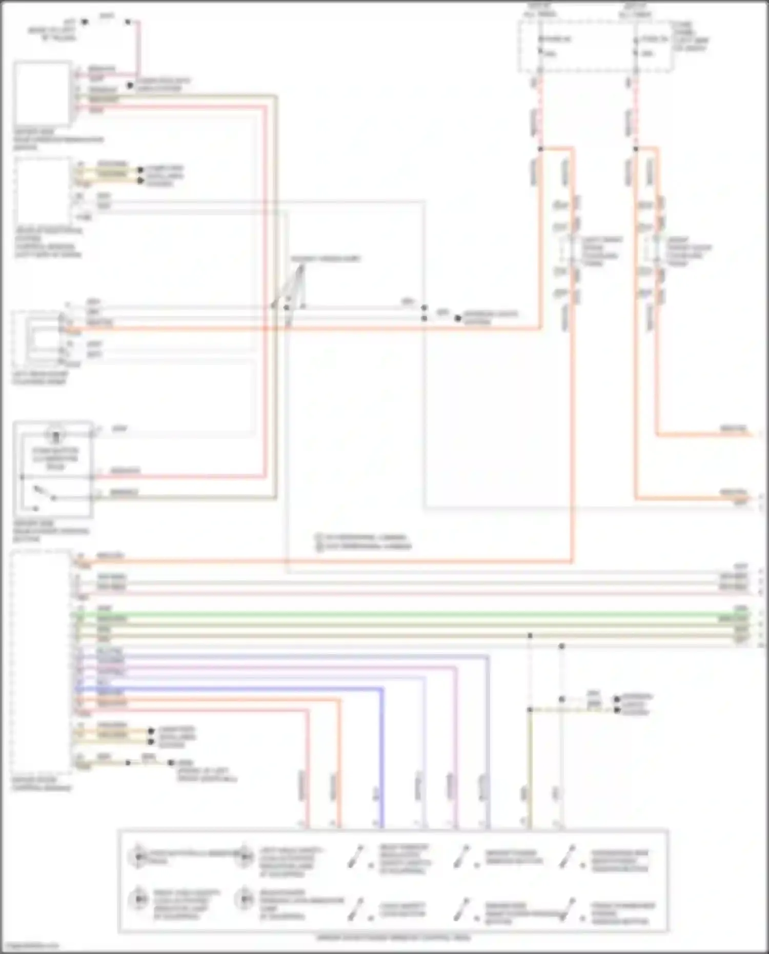 Wiring diagram right child safety lock- activated- indicator lamp for Volkswagen Atlas Cross Sport I (2019-2023) (3 of 3)