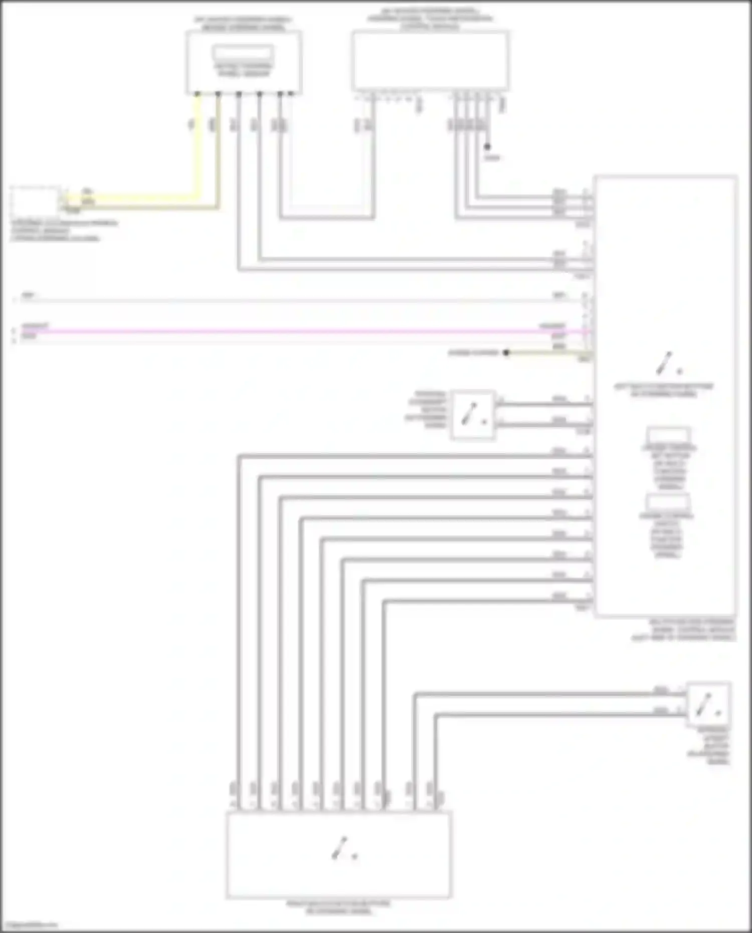 Wiring diagram tiptronic upshift button on steering wheel for Volkswagen Atlas Cross Sport I (2019-2023) (2 of 2)