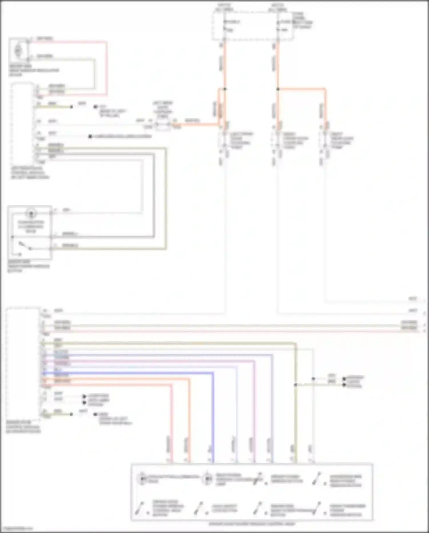 Atlas Volkswagen I facelift 2 (2023-2024): Power windows circuit (1 of 2)