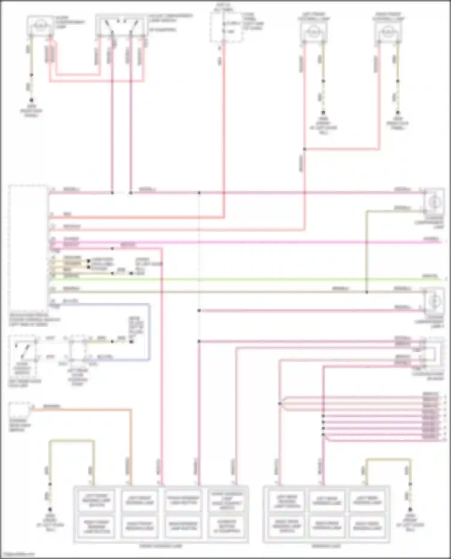 Atlas Volkswagen I (2017-2020): Courtesy lamps circuit (1 of 3)