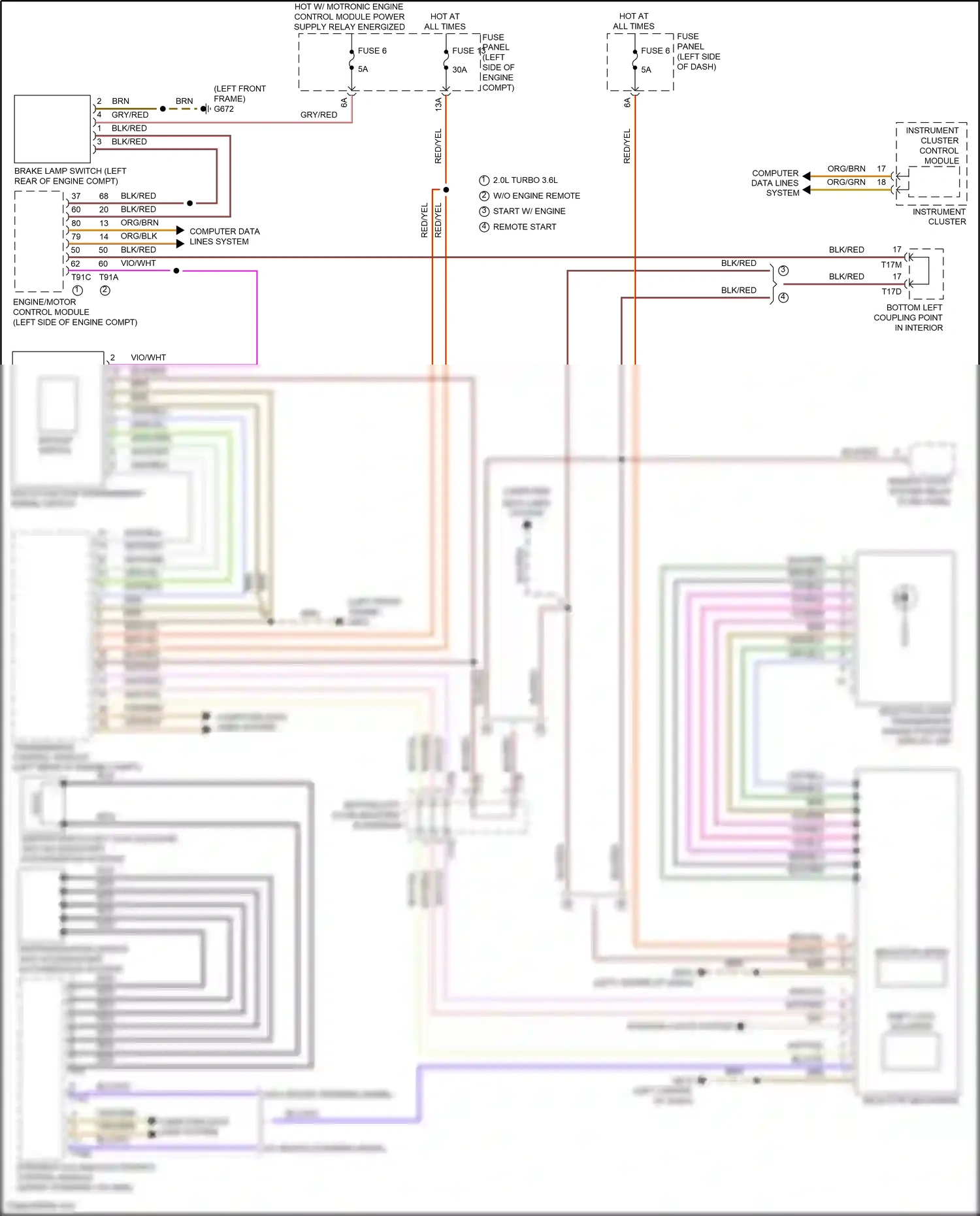 Volkswagen Atlas I (2017-2020) multi-function transmission range switch wiring diagram  (5 of 6)