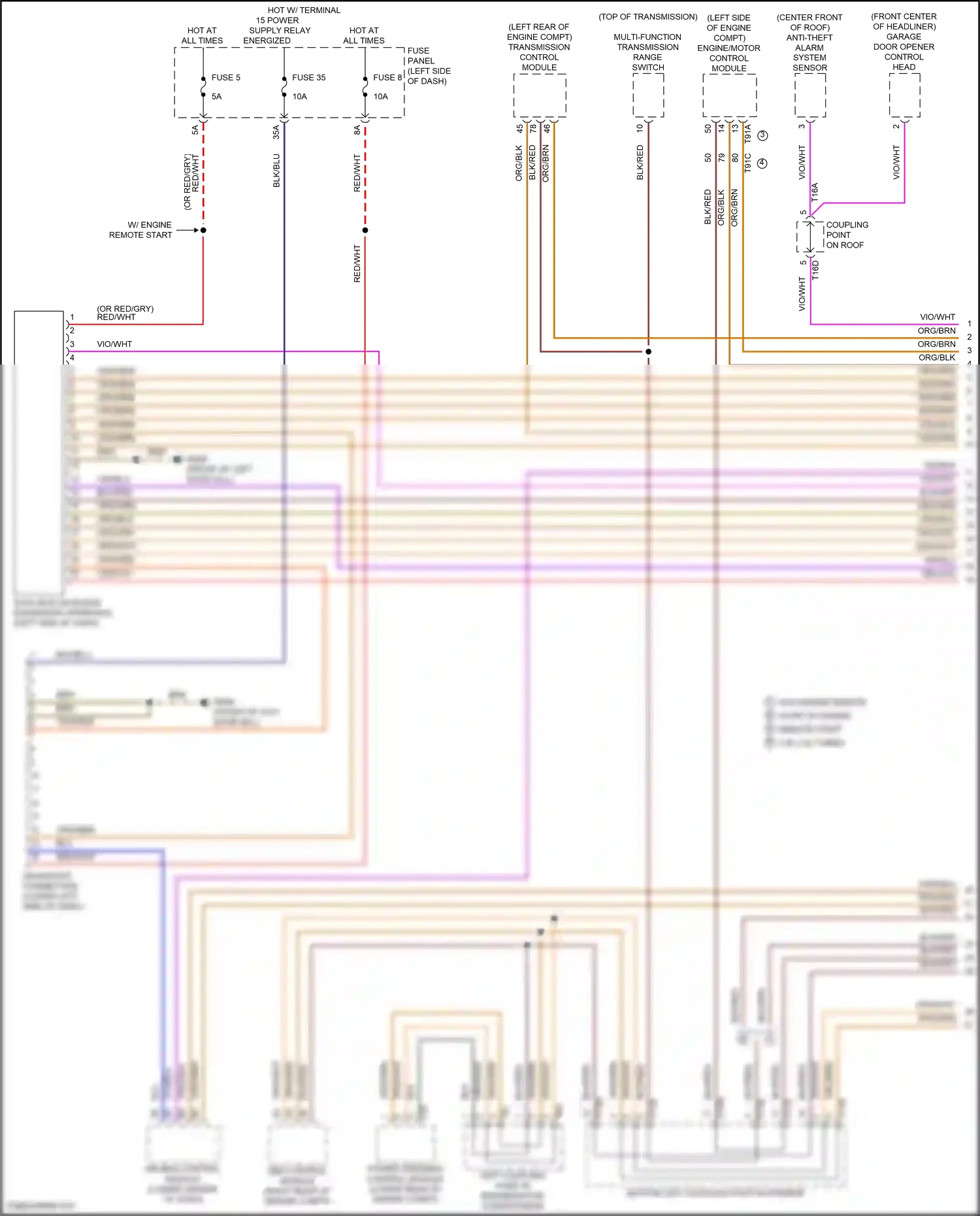 Volkswagen Atlas I (2017-2020) multi-function transmission range switch wiring diagram  (3 of 6)