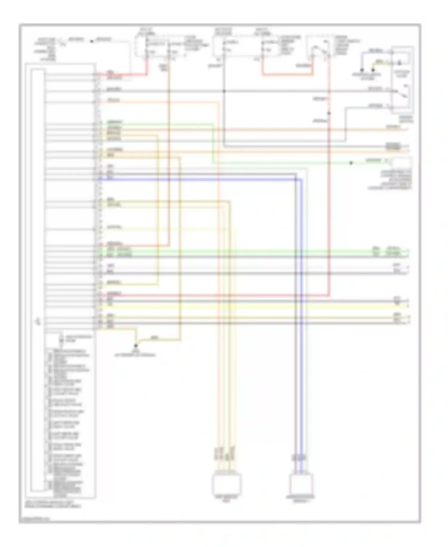 Beetle Volkswagen A4 facelift (2005-2011): Anti-lock brakes circuit (1 of 2)