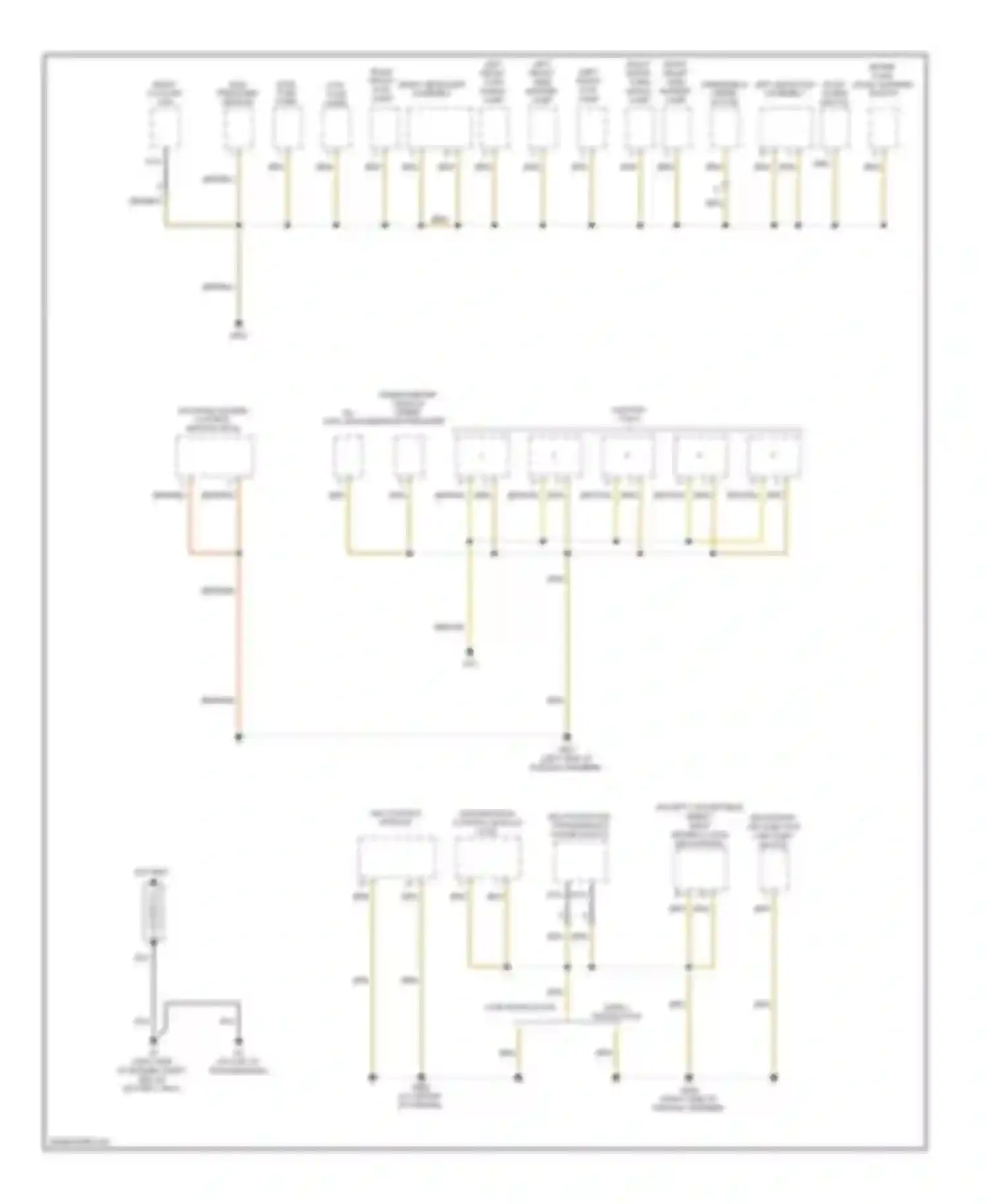 Beetle Volkswagen A4 facelift (2005-2011): Ground distribution circuit (1 of 4)