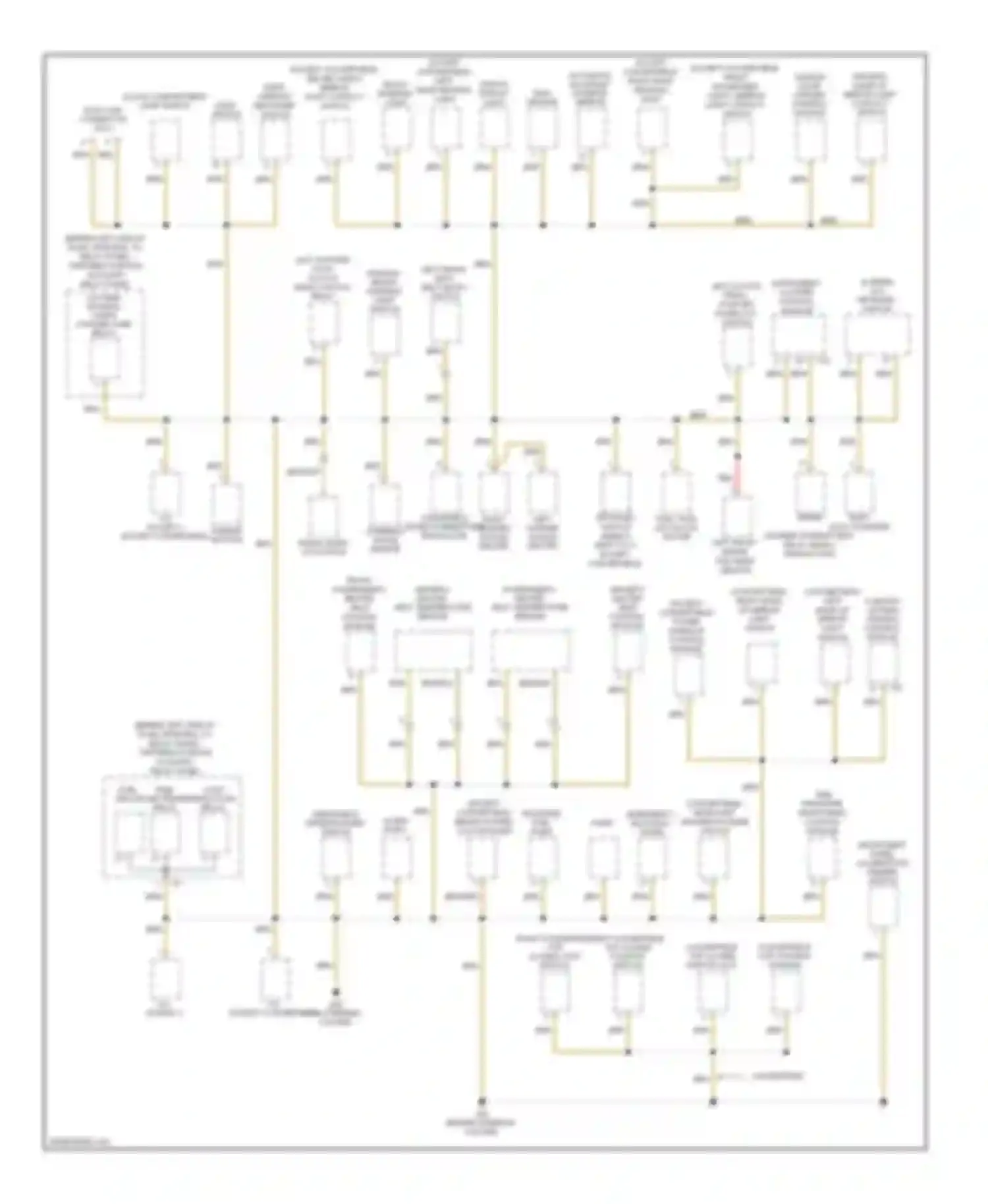 Beetle Volkswagen A4 facelift (2005-2011): Ground distribution circuit (2 of 4)
