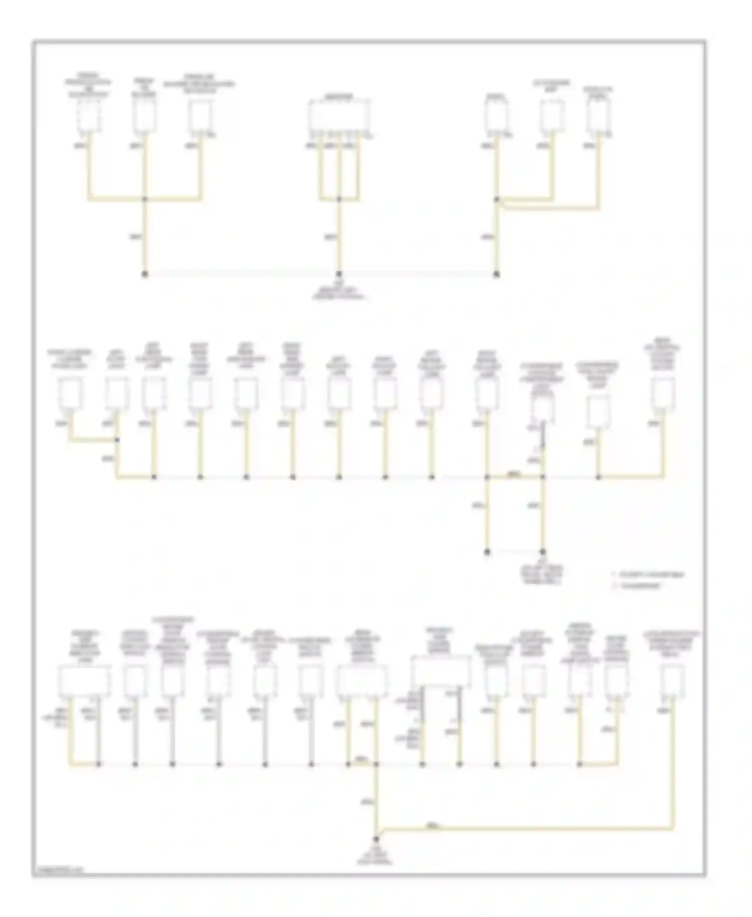 Beetle Volkswagen A4 facelift (2005-2011): Ground distribution circuit (3 of 4)