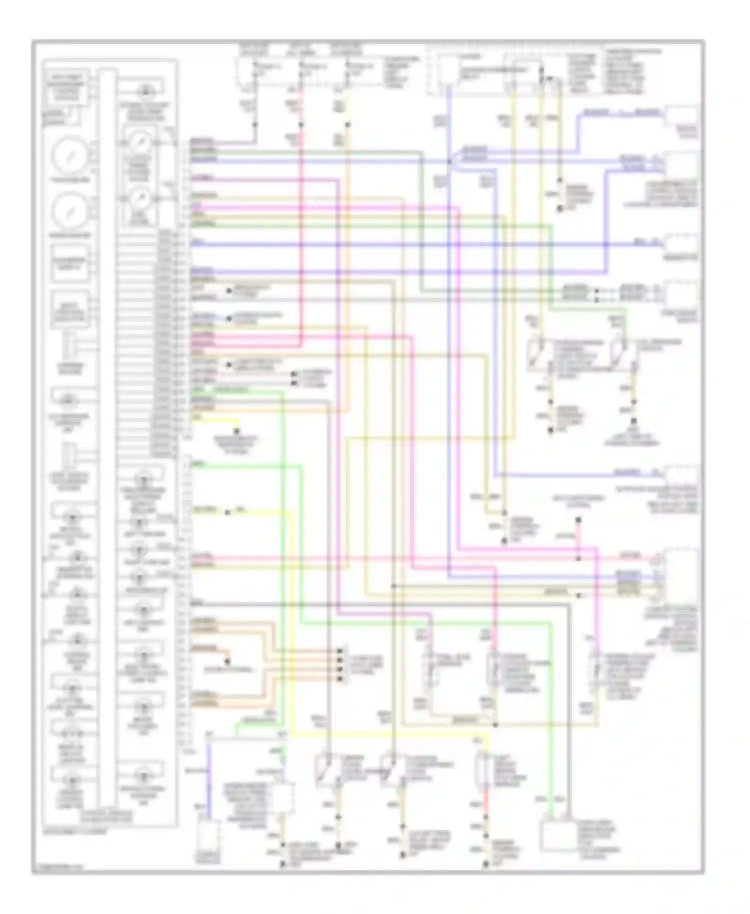 Beetle Volkswagen A4 facelift (2005-2011): Indicators & gauges circuit, convertible