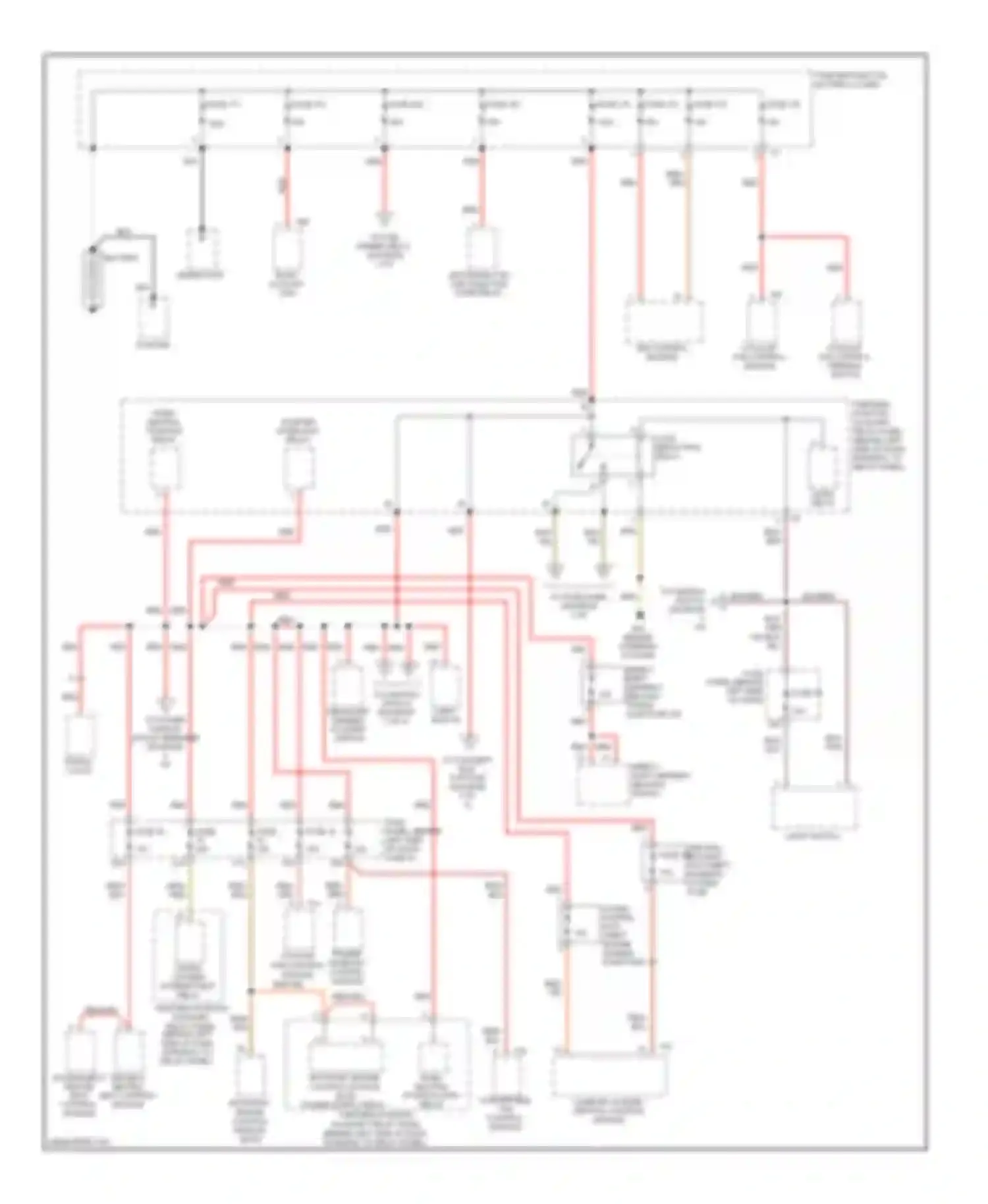 Beetle Volkswagen A4 facelift (2005-2011): Power distribution circuit (1 of 4)
