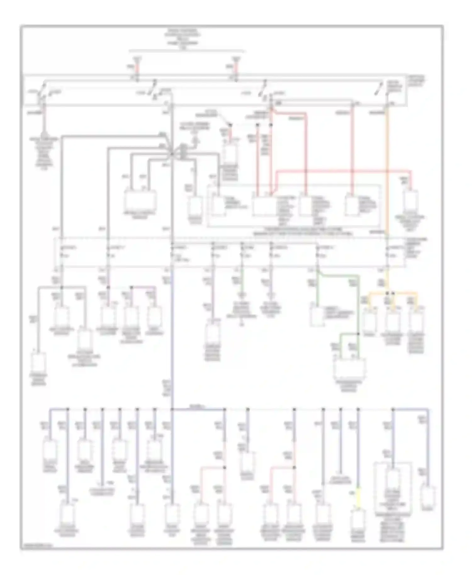 Beetle Volkswagen A4 facelift (2005-2011): Power distribution circuit (2 of 4)