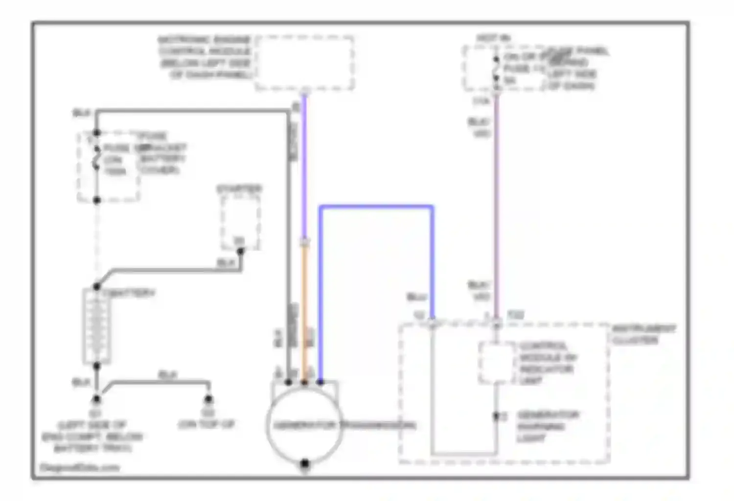 Beetle Volkswagen A4 facelift (2005-2011): Charging circuit