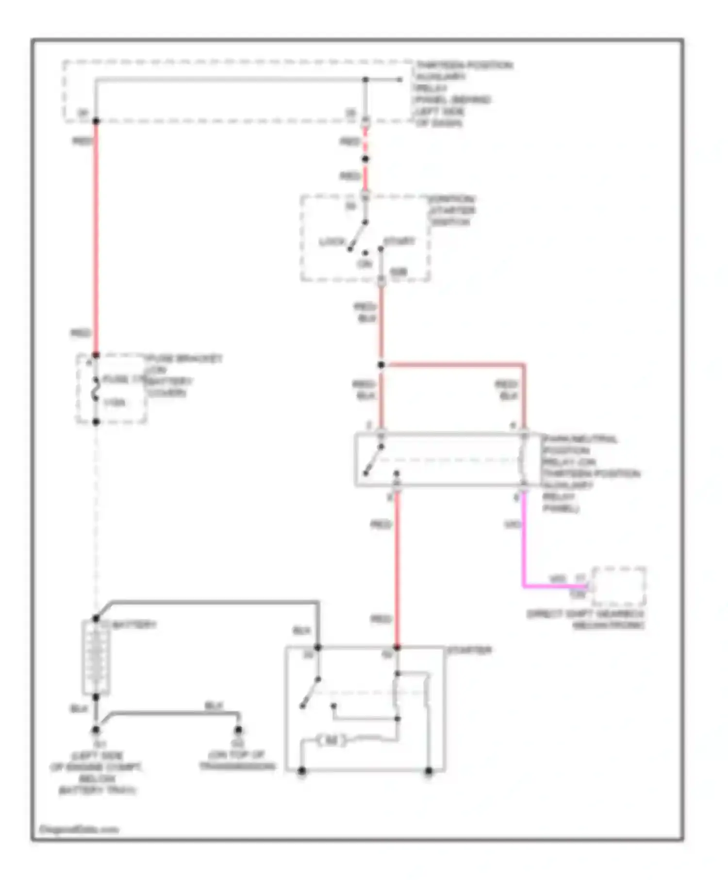 Beetle Volkswagen A4 facelift (2005-2011): Starting circuit, direct shift automatic transmission