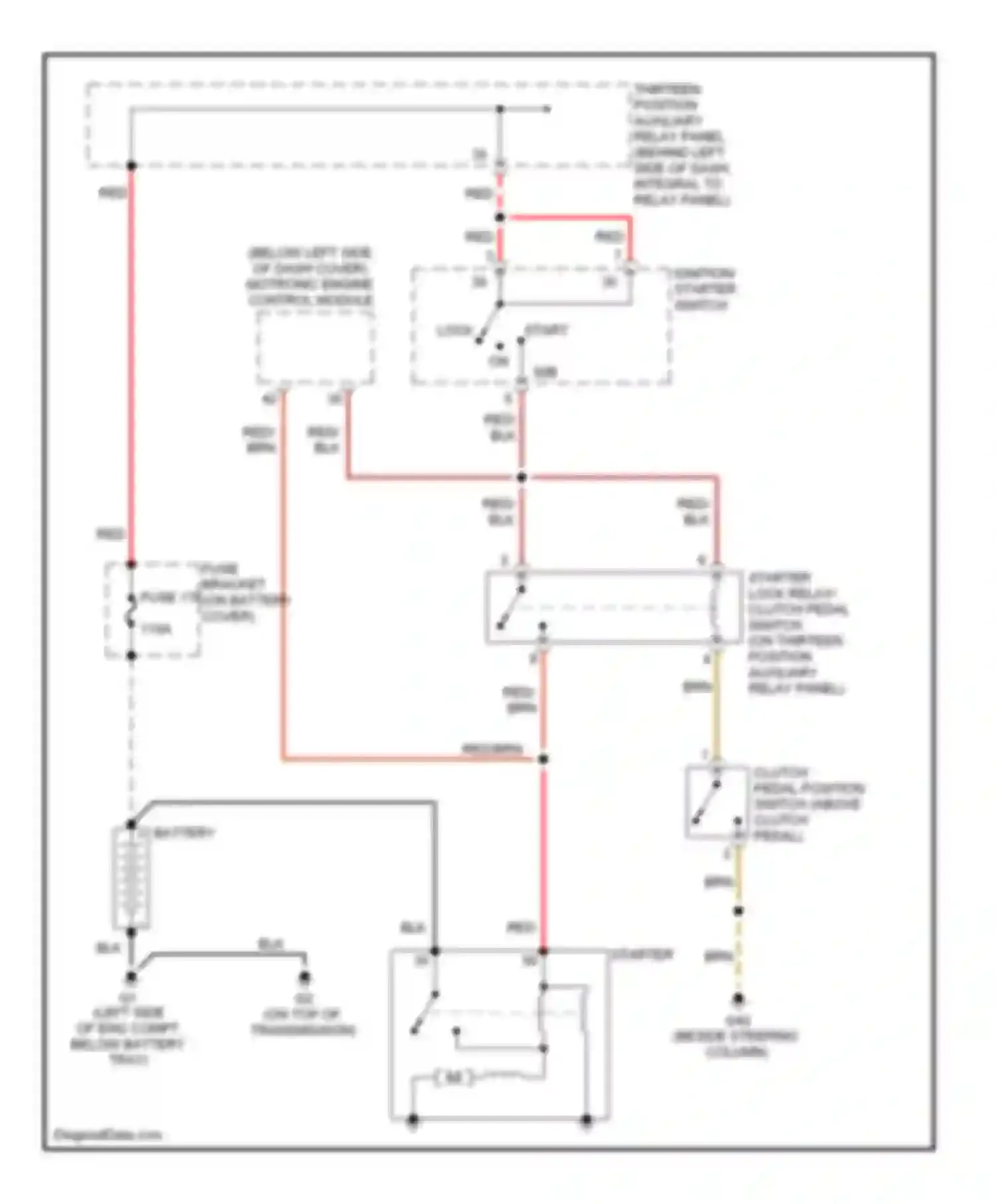 Beetle Volkswagen A4 facelift (2005-2011): Starting circuit, m/t engine code bpr