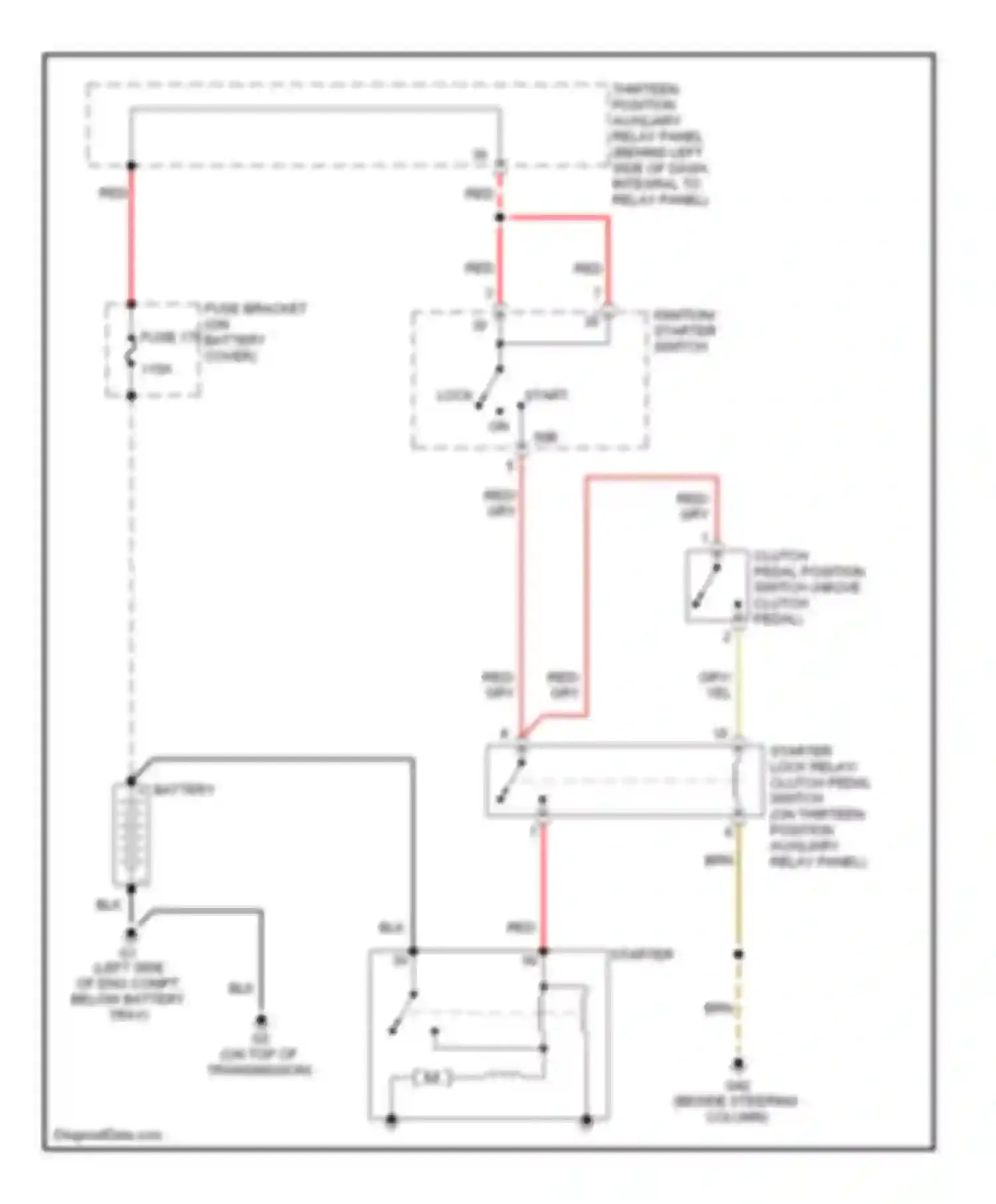 Beetle Volkswagen A4 facelift (2005-2011): Starting circuit, m/t engine code bps