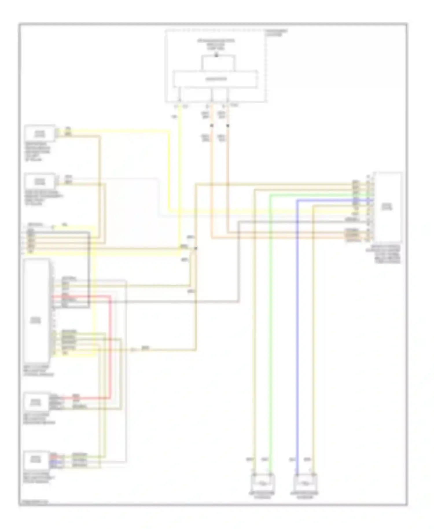 Beetle Volkswagen A4 facelift (2005-2011): Supplemental restraints circuit (2 of 2)