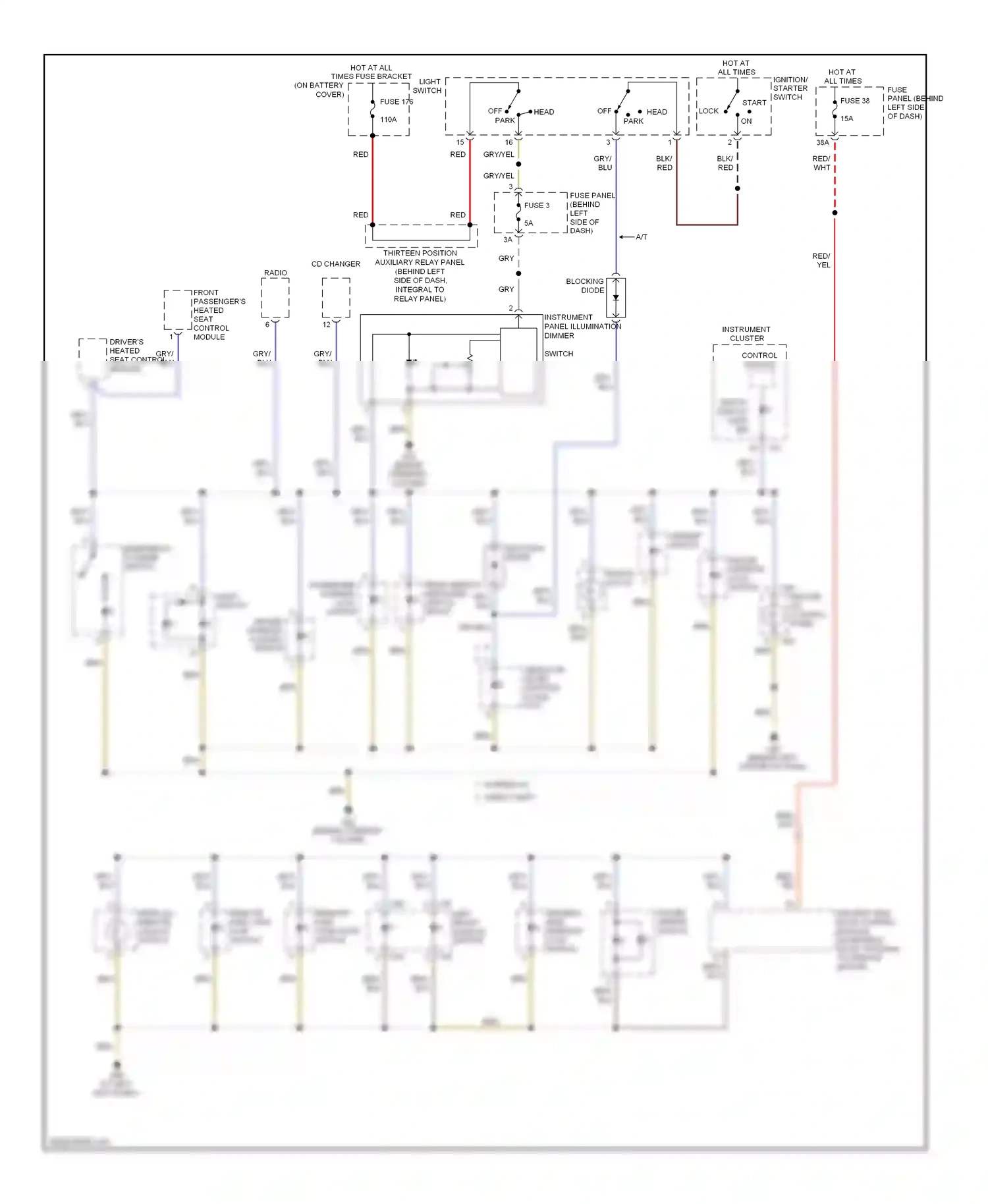 Volkswagen Beetle A4 facelift (2005-2011) blocking diode wiring diagram  (2 of 2)