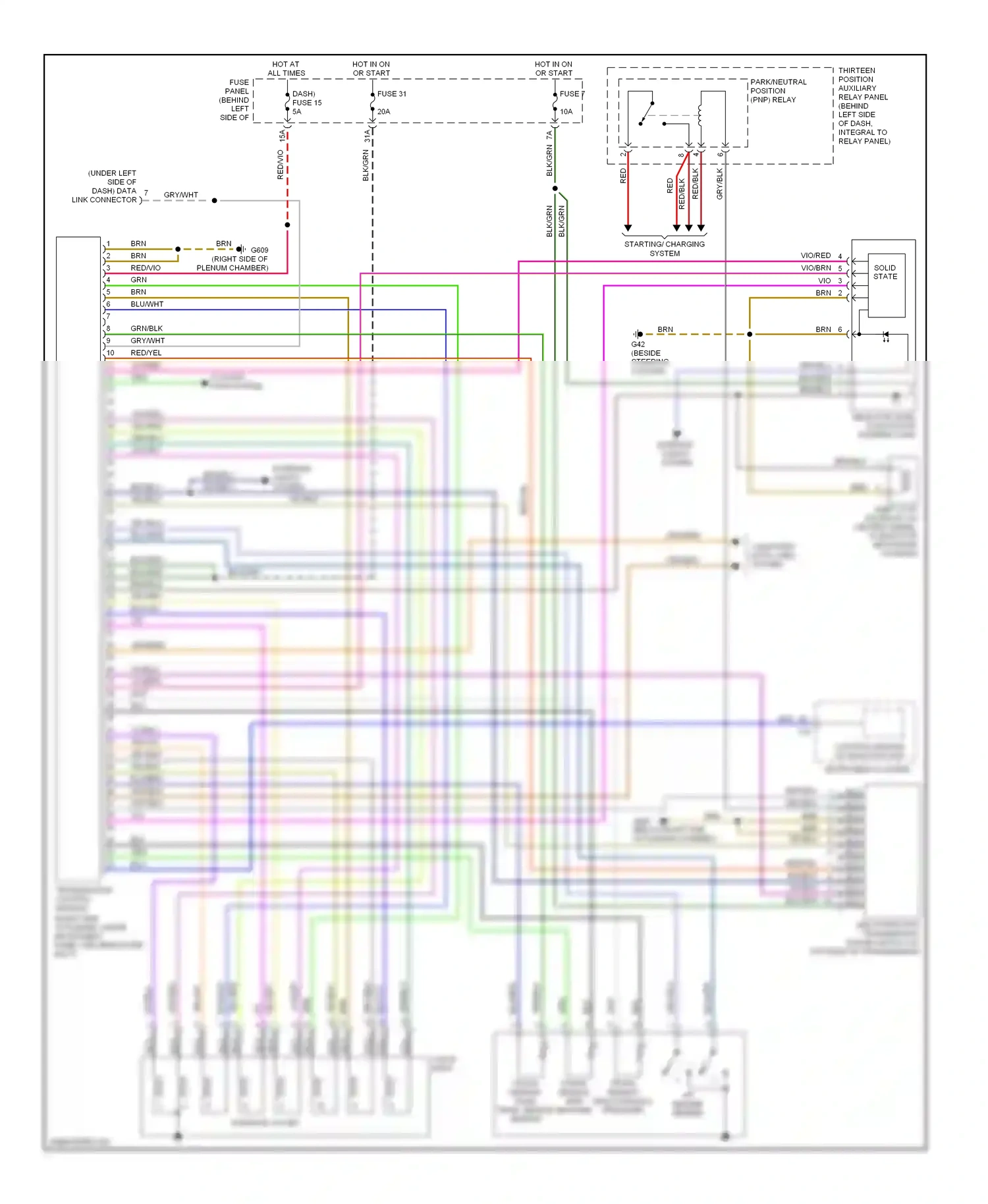 Volkswagen Beetle A4 facelift (2005-2011) control module w/ indicator unit wiring diagram  (5 of 6)