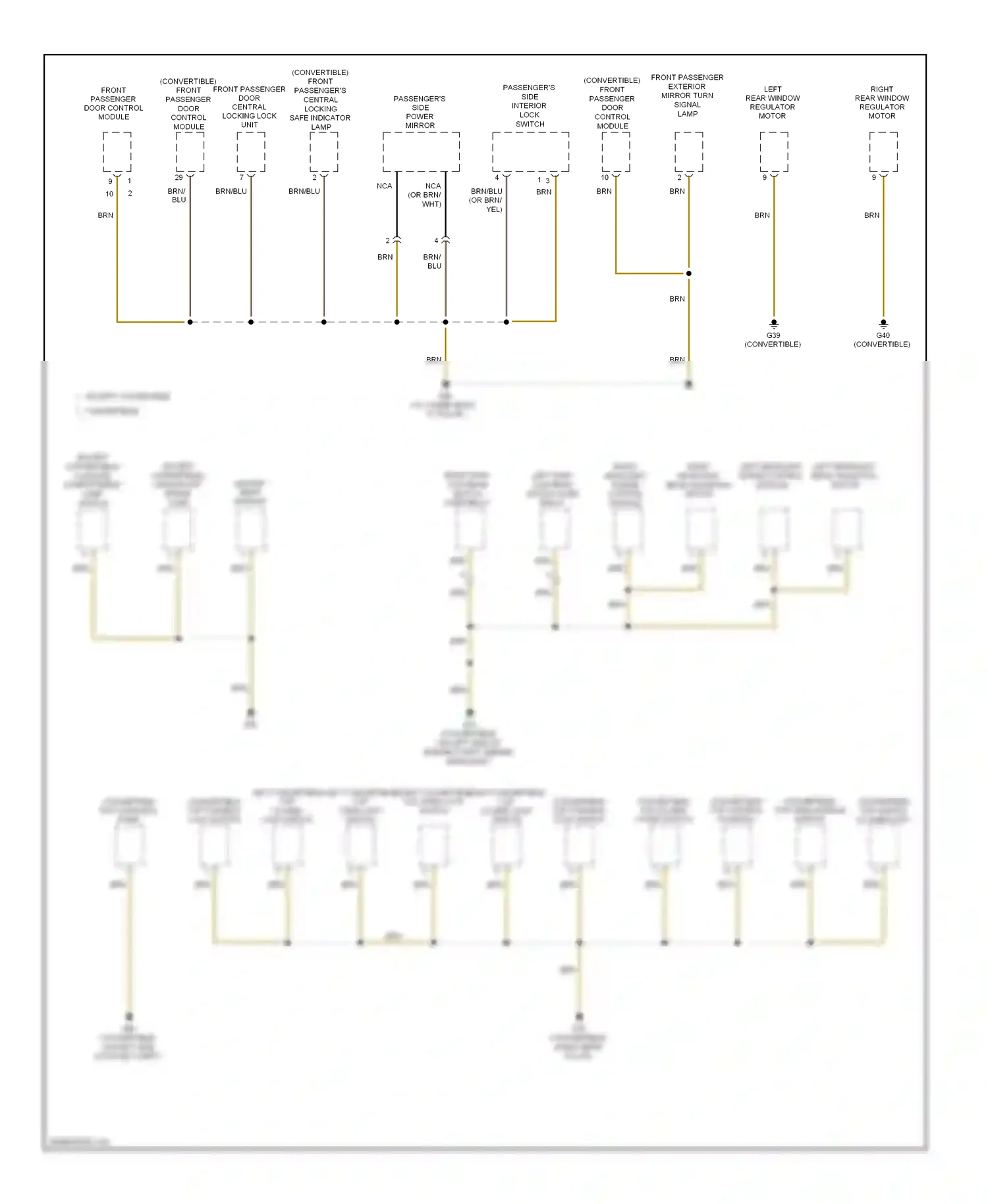 Volkswagen Beetle A4 facelift (2005-2011) left headlight range control module wiring diagram  (1 of 2)