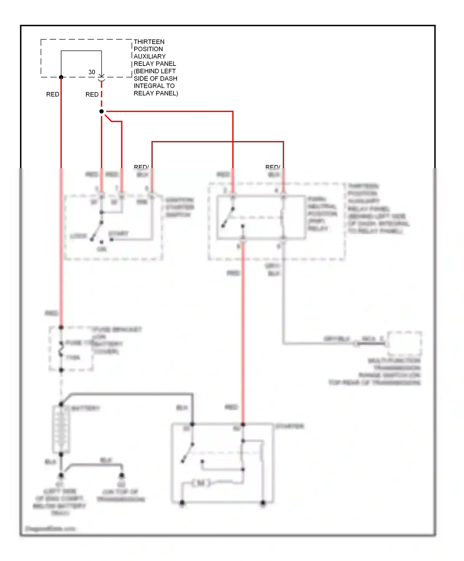 Volkswagen Beetle A4 facelift (2005-2011) multi-function transmission range switch (on top rear of transmission) wiring diagram  (1 of 3)