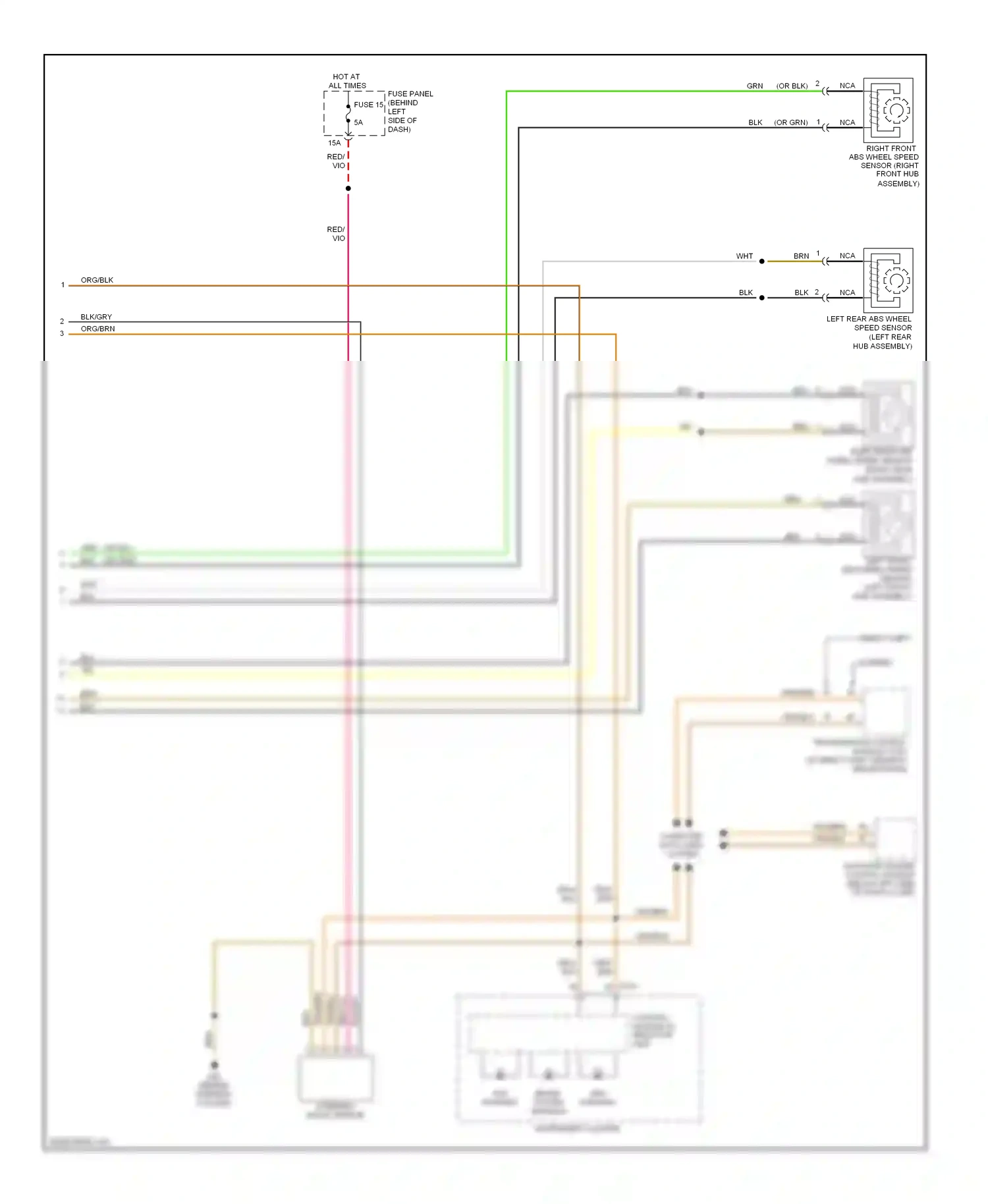Volkswagen Beetle A4 facelift (2005-2011) steering angle sensor wiring diagram  (1 of 6)