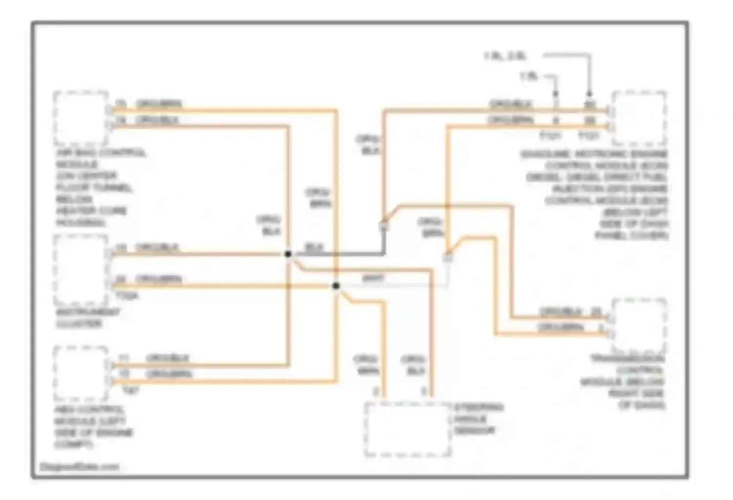 Beetle Volkswagen A4 (1997-2005): High/low bus circuit, except convertible