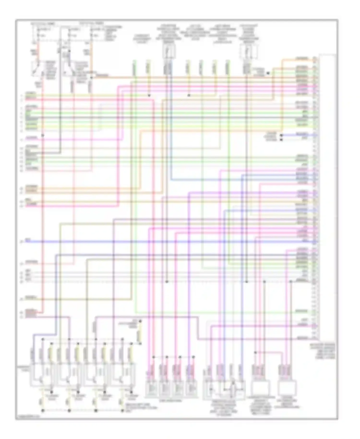 Beetle Volkswagen A4 (1997-2005): Wiring diagram engine performance 1.8l turbo (3 of 3)